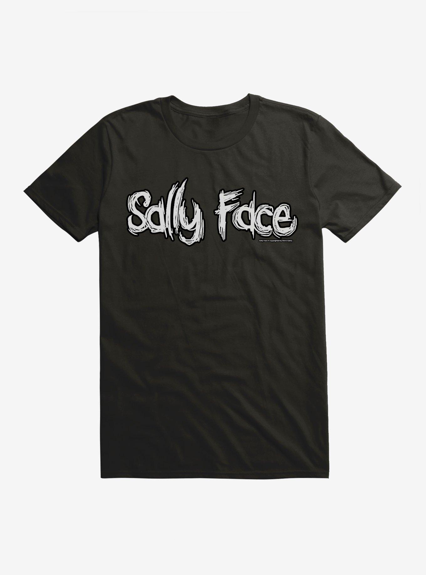 Sally Face Title Script T-Shirt, BLACK, hi-res