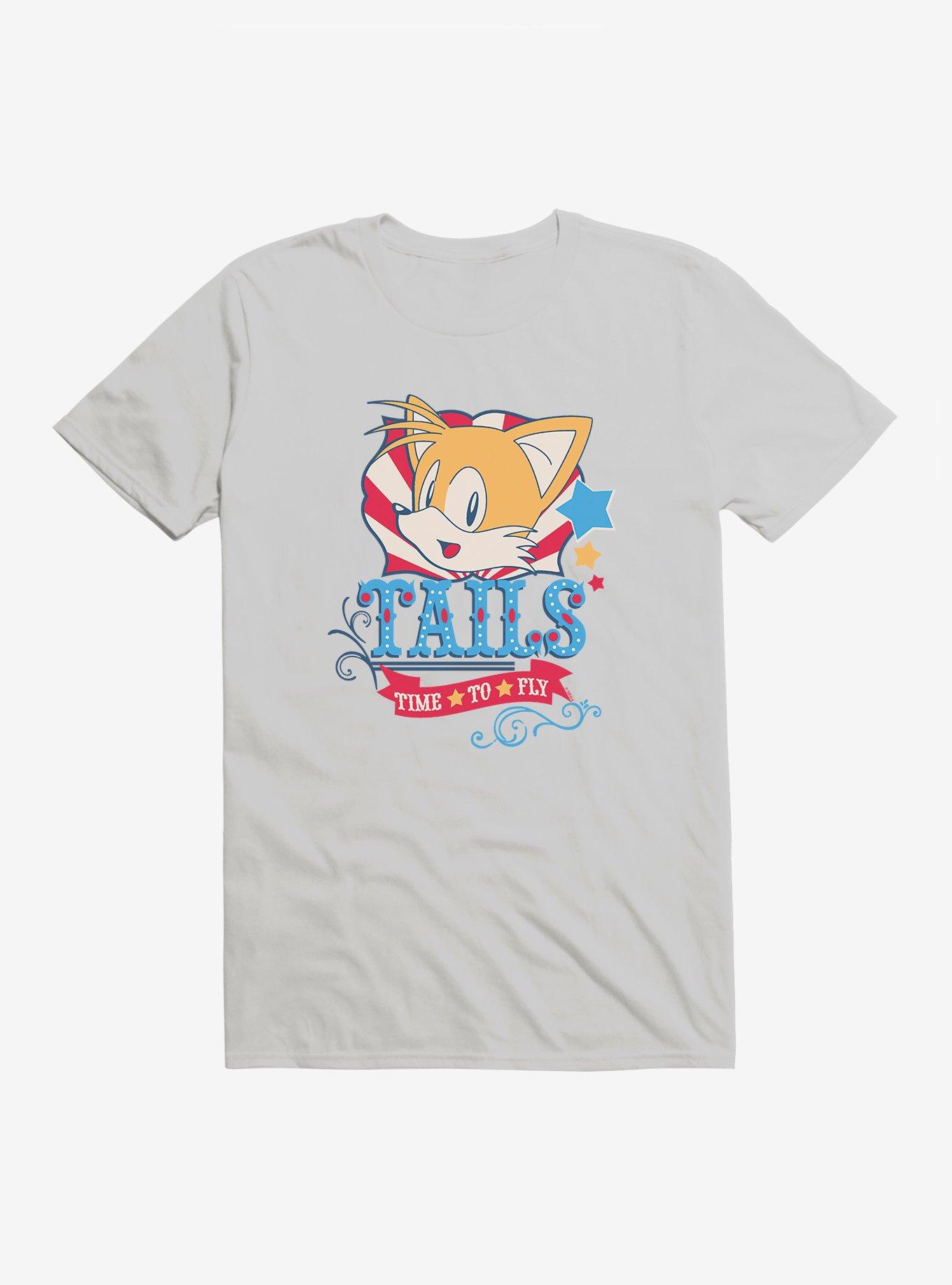 Sonic The Hedgehog Tails Time To Fly T-Shirt, ICE GREY, hi-res