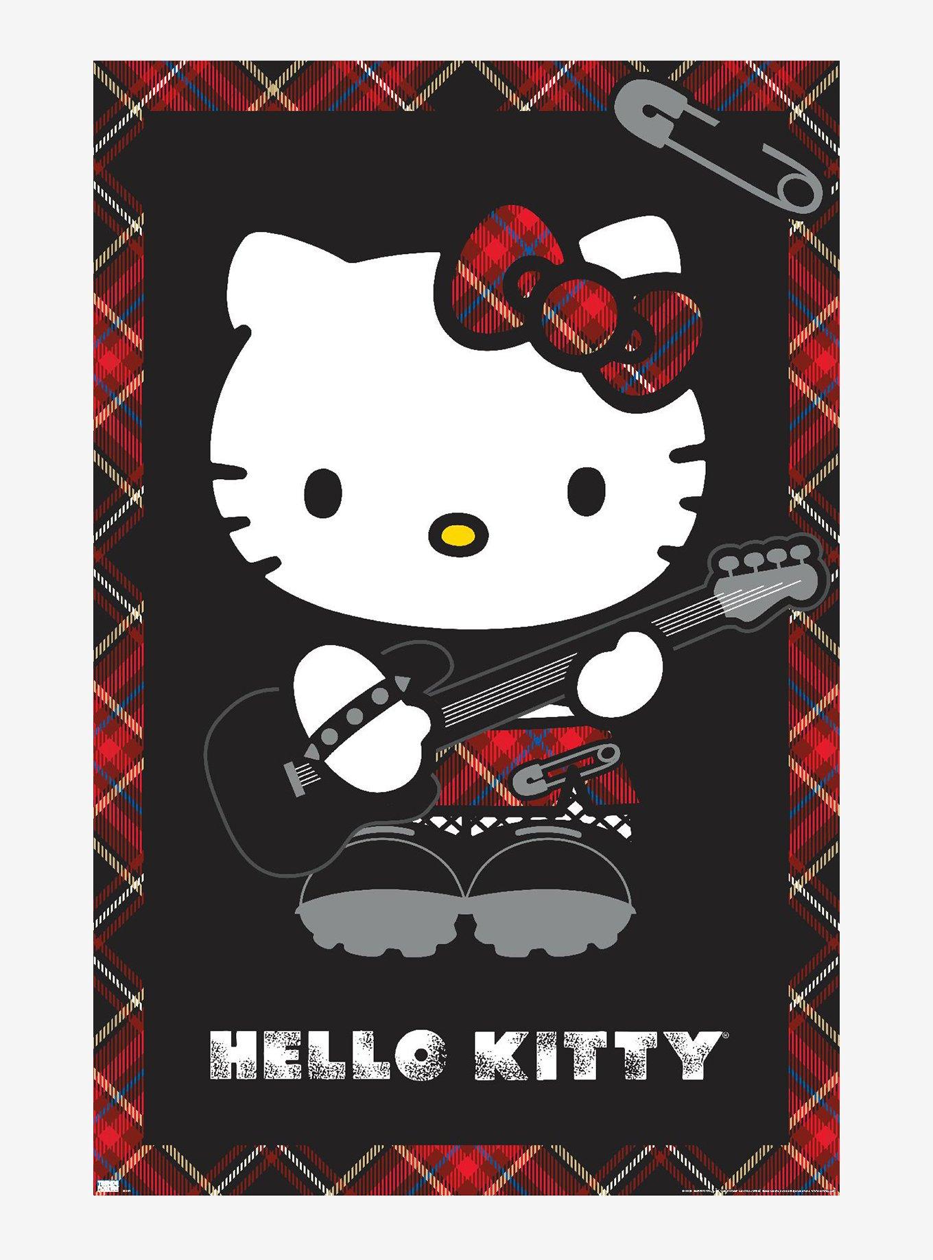 Hello Kitty Punk Plaid Poster