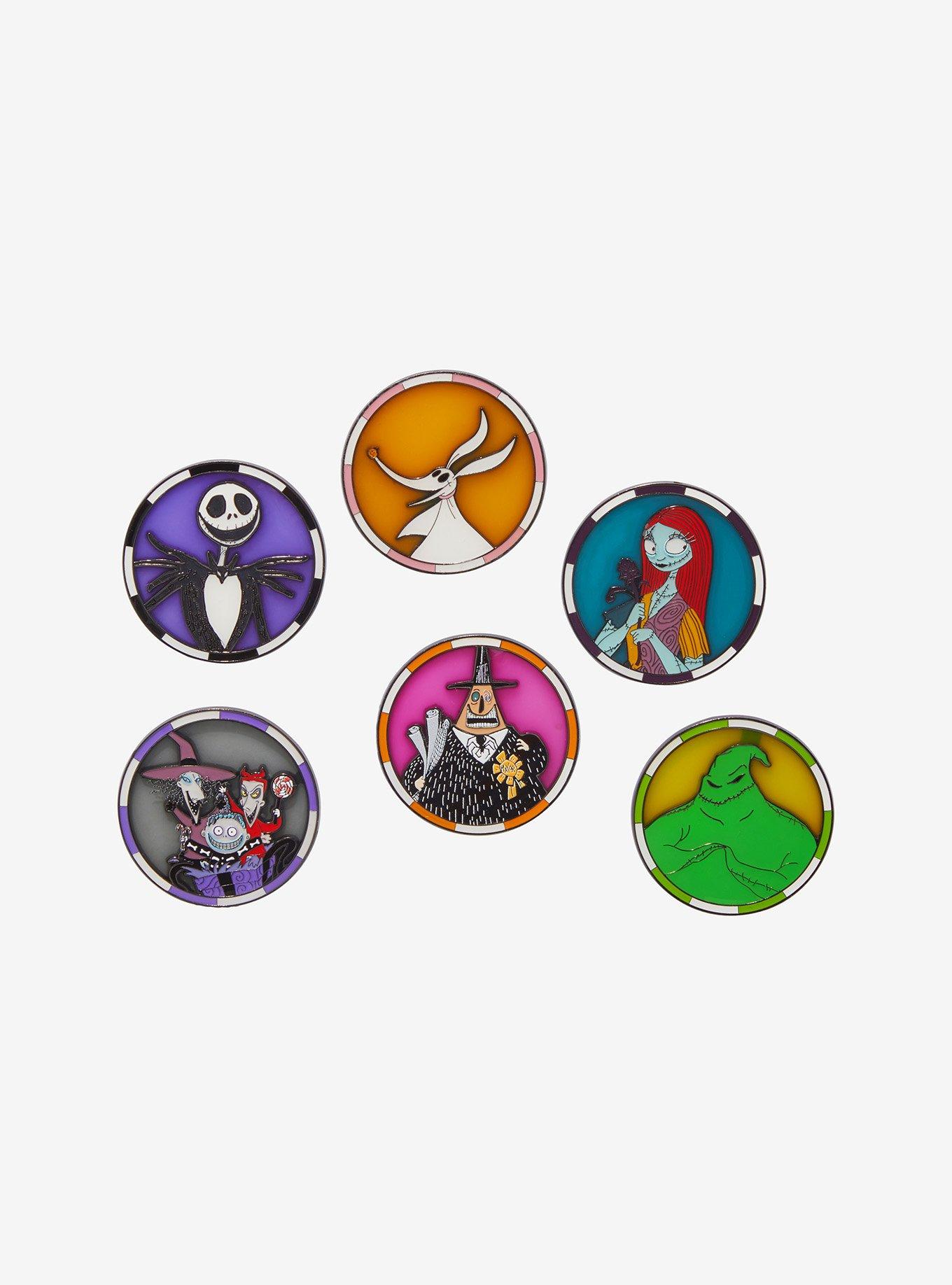 Loungefly The Nightmare Before Christmas Poker Chip Character Blind Box Enamel Pin, , hi-res