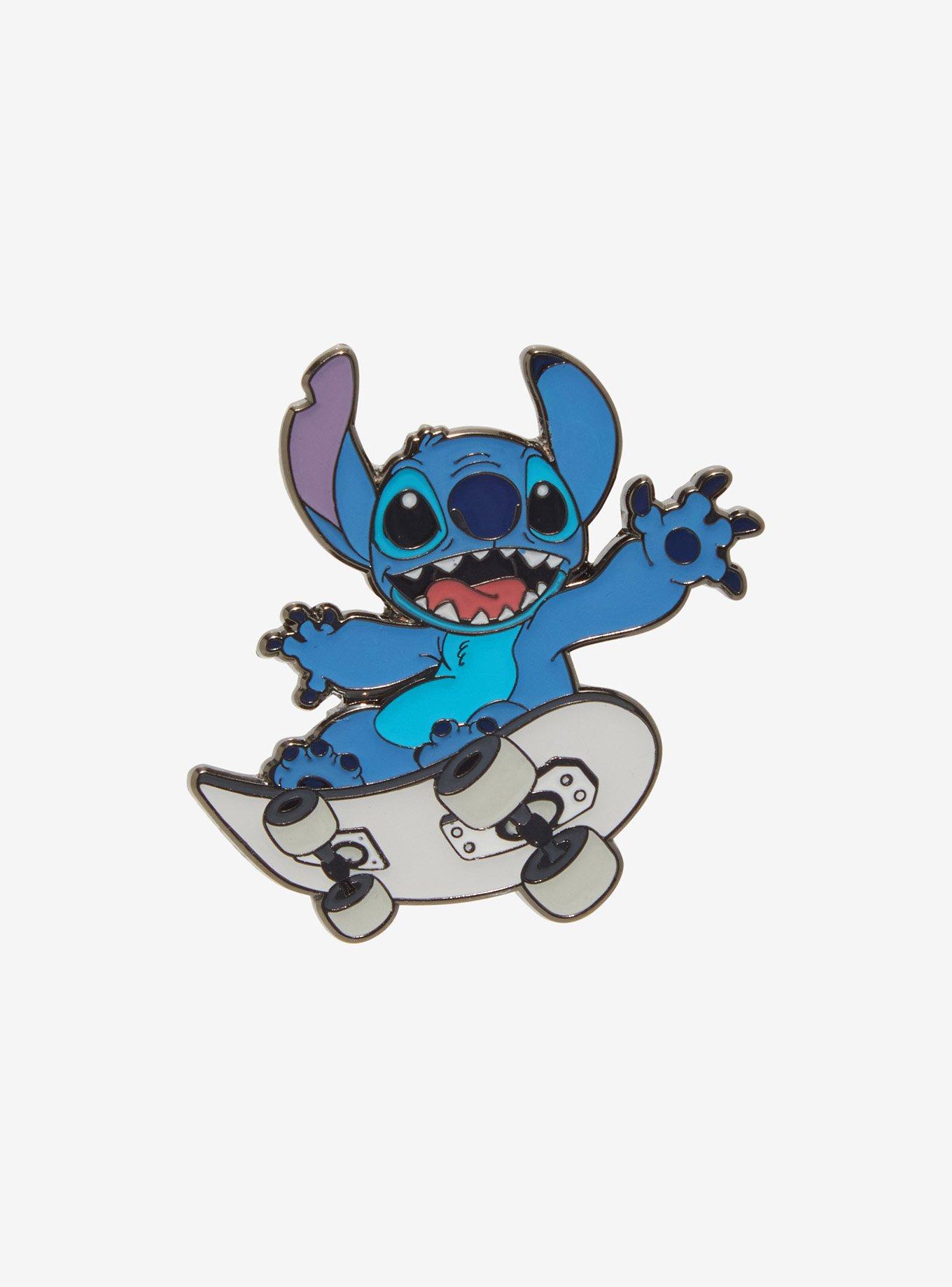 Loungefly Disney Stitch Skateboard Enamel Pin, , hi-res