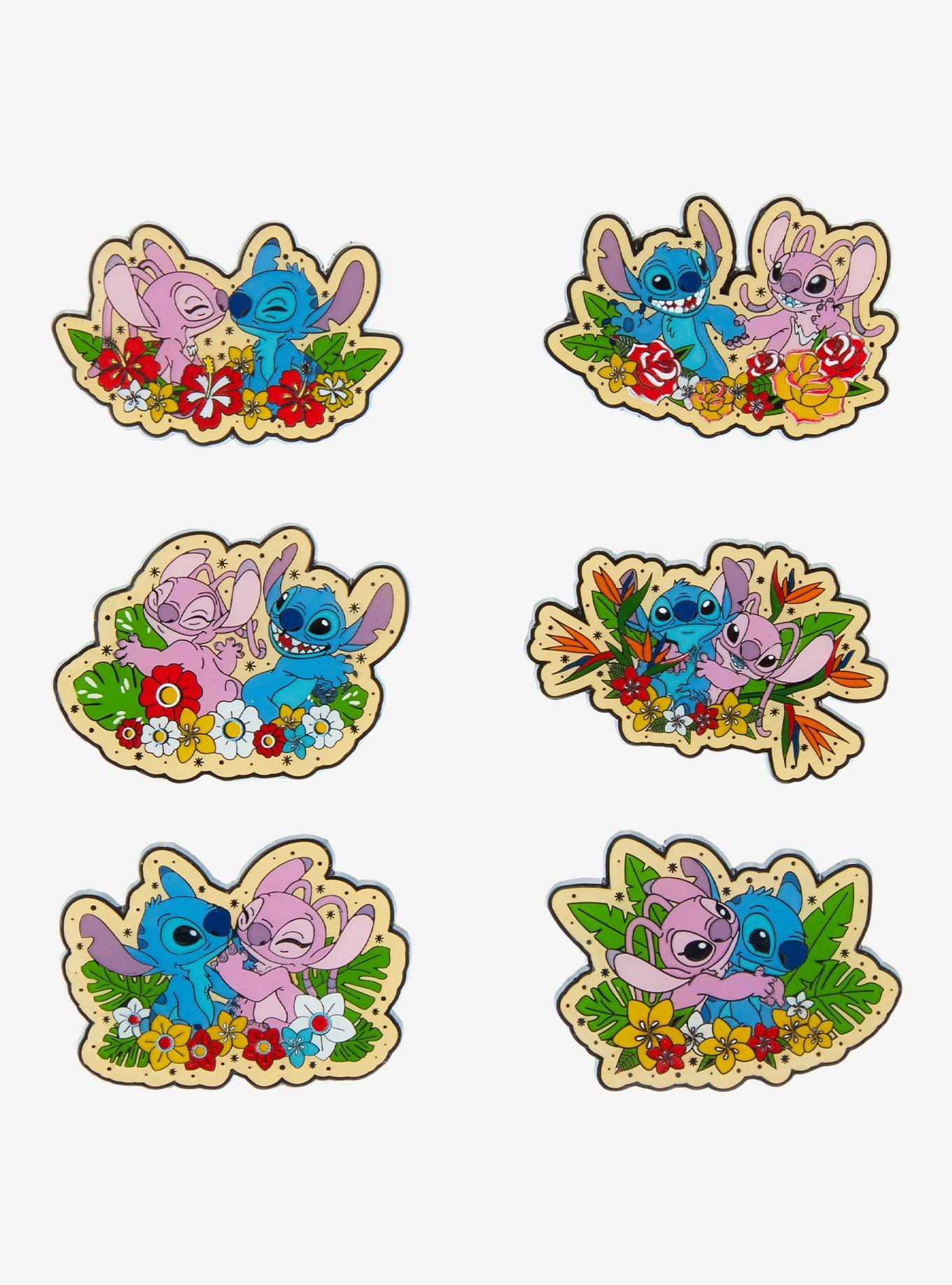 Loungefly Disney Stitch & Angel Portrait Blind Box Enamel Pin, , hi-res