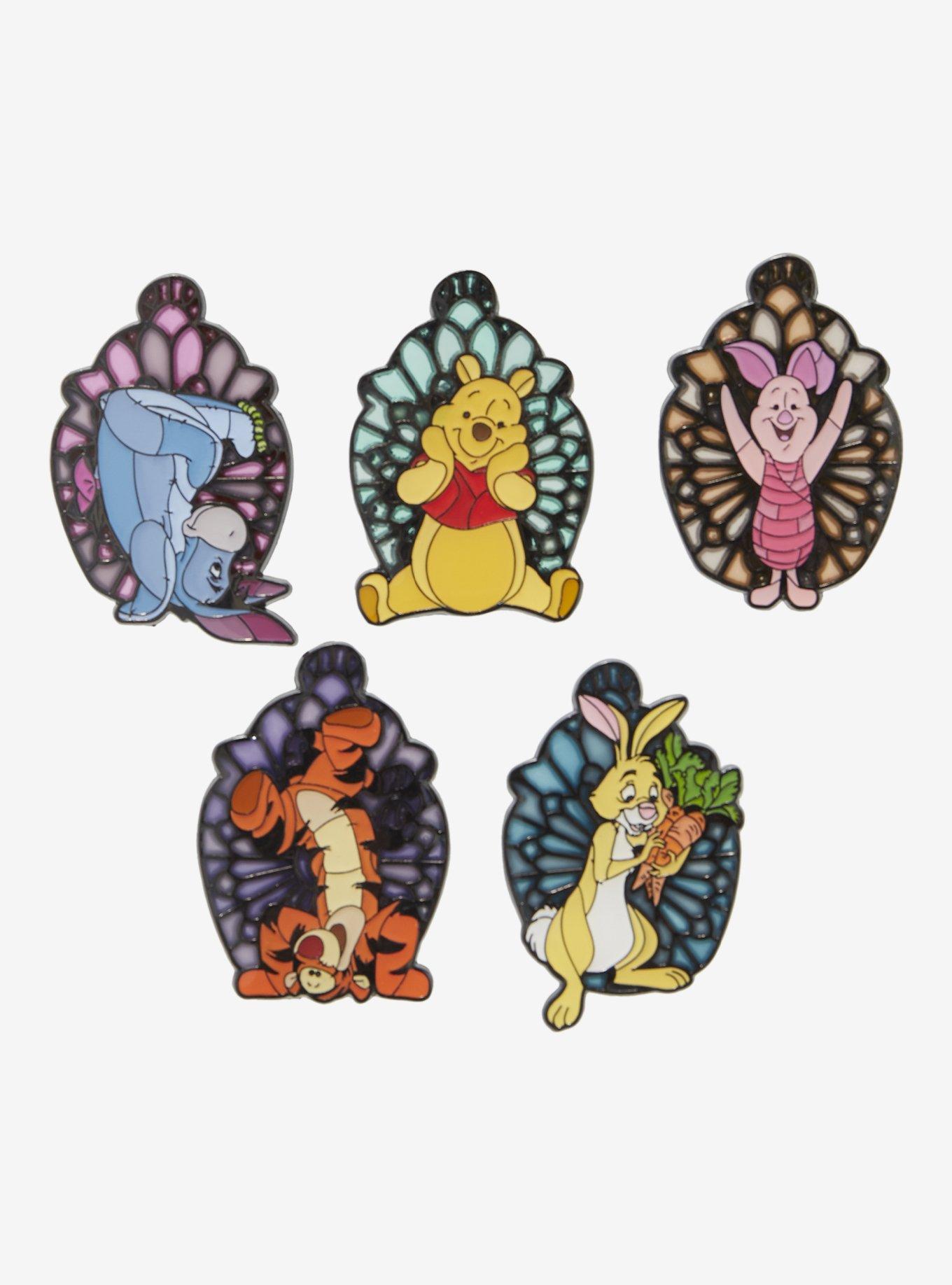 Loungefly Disney Winnie The Pooh Stained Glass Blind Box Enamel Pin, , hi-res