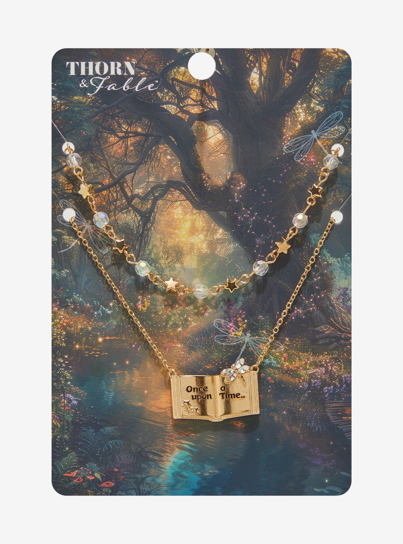 Thorn & Fable Storybook Dragonfly Layered Necklace, , hi-res