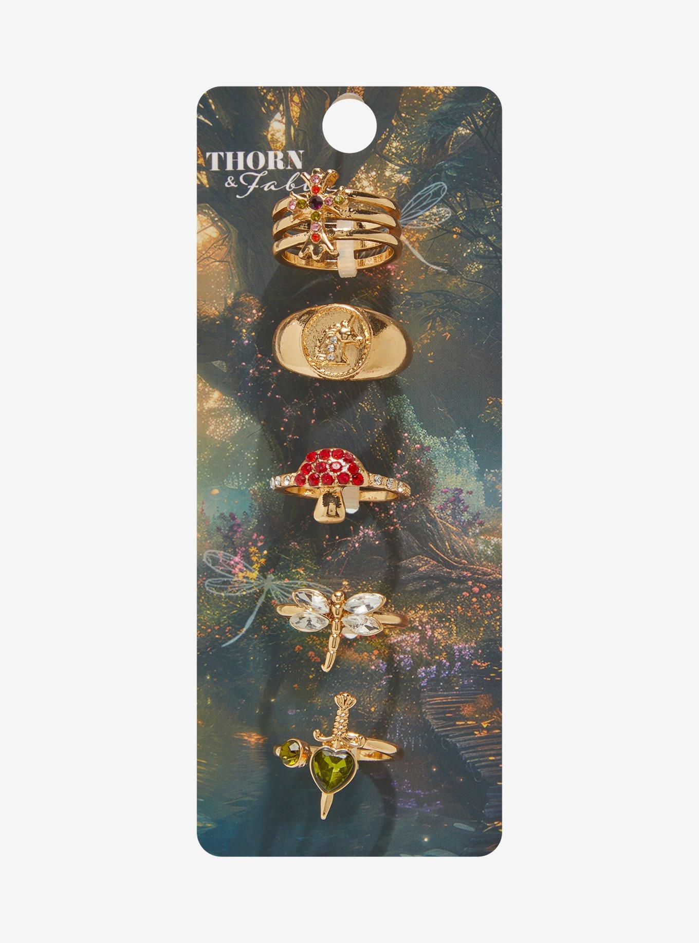 Thorn & Fable Dragonfly Dagger Ring Set, , hi-res