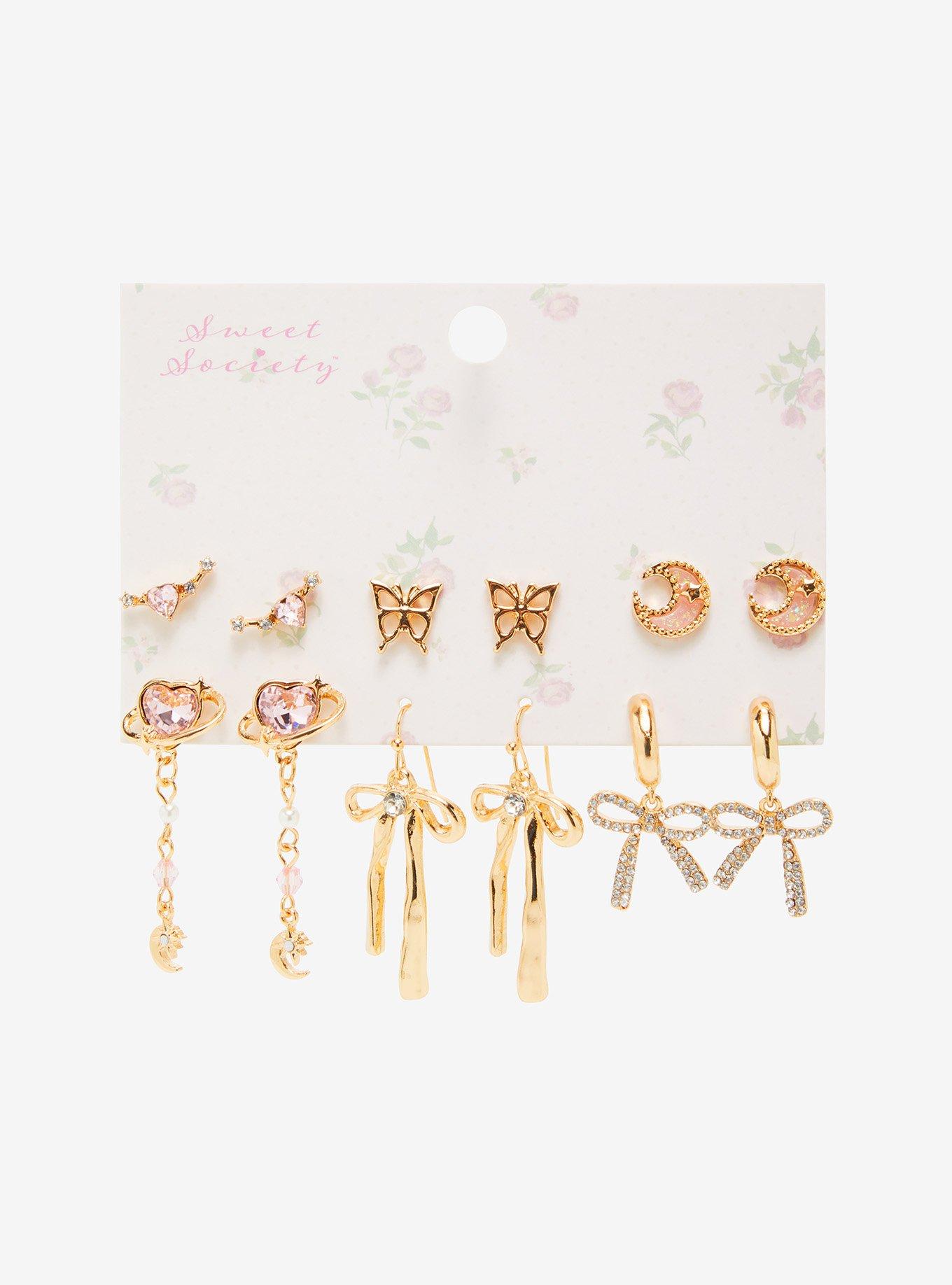 Sweet Society Butterfly Bow Earring Set, , hi-res