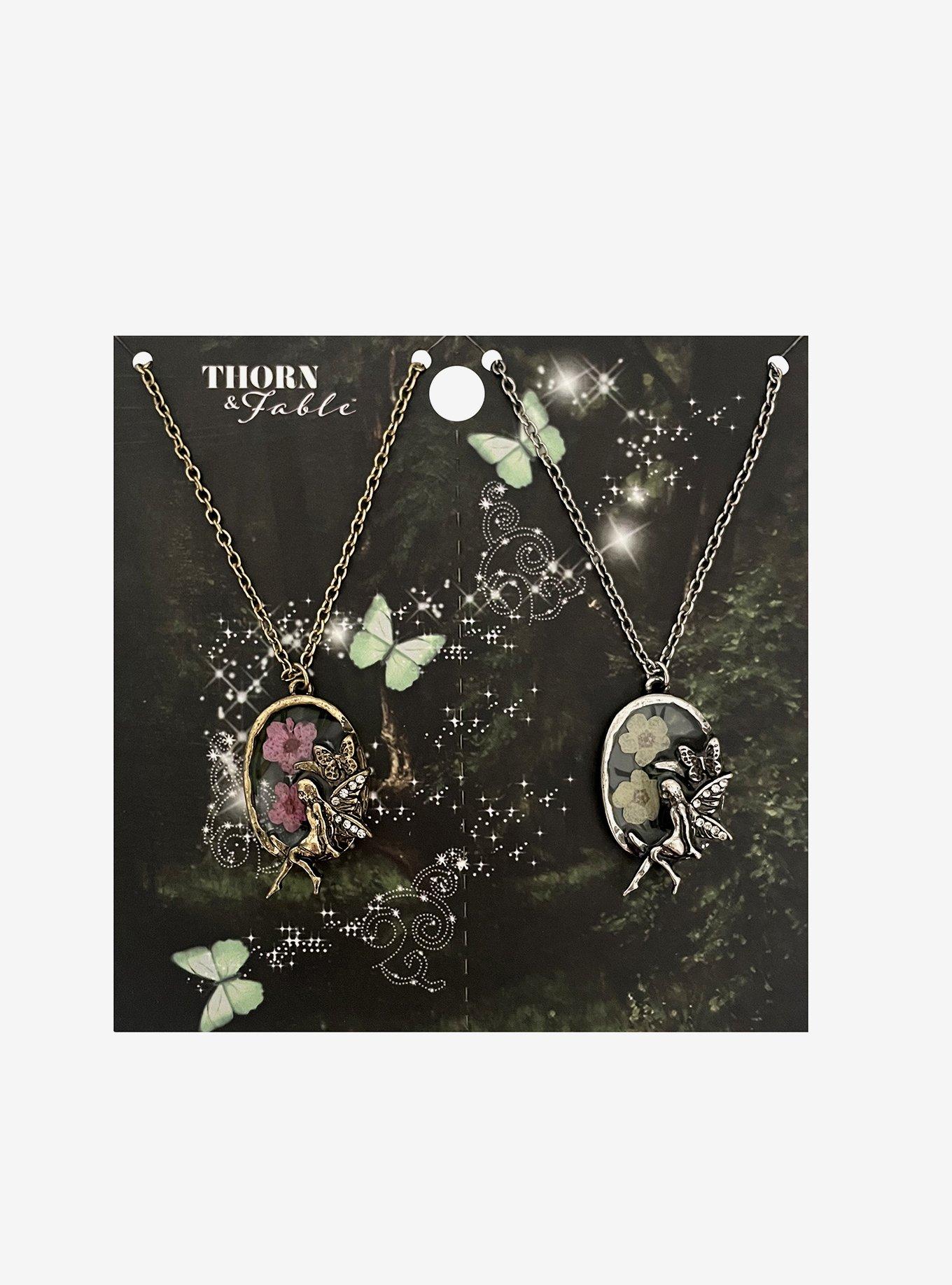 Thorn & Fable Fairy Flower Best Friend Necklace Set, , hi-res
