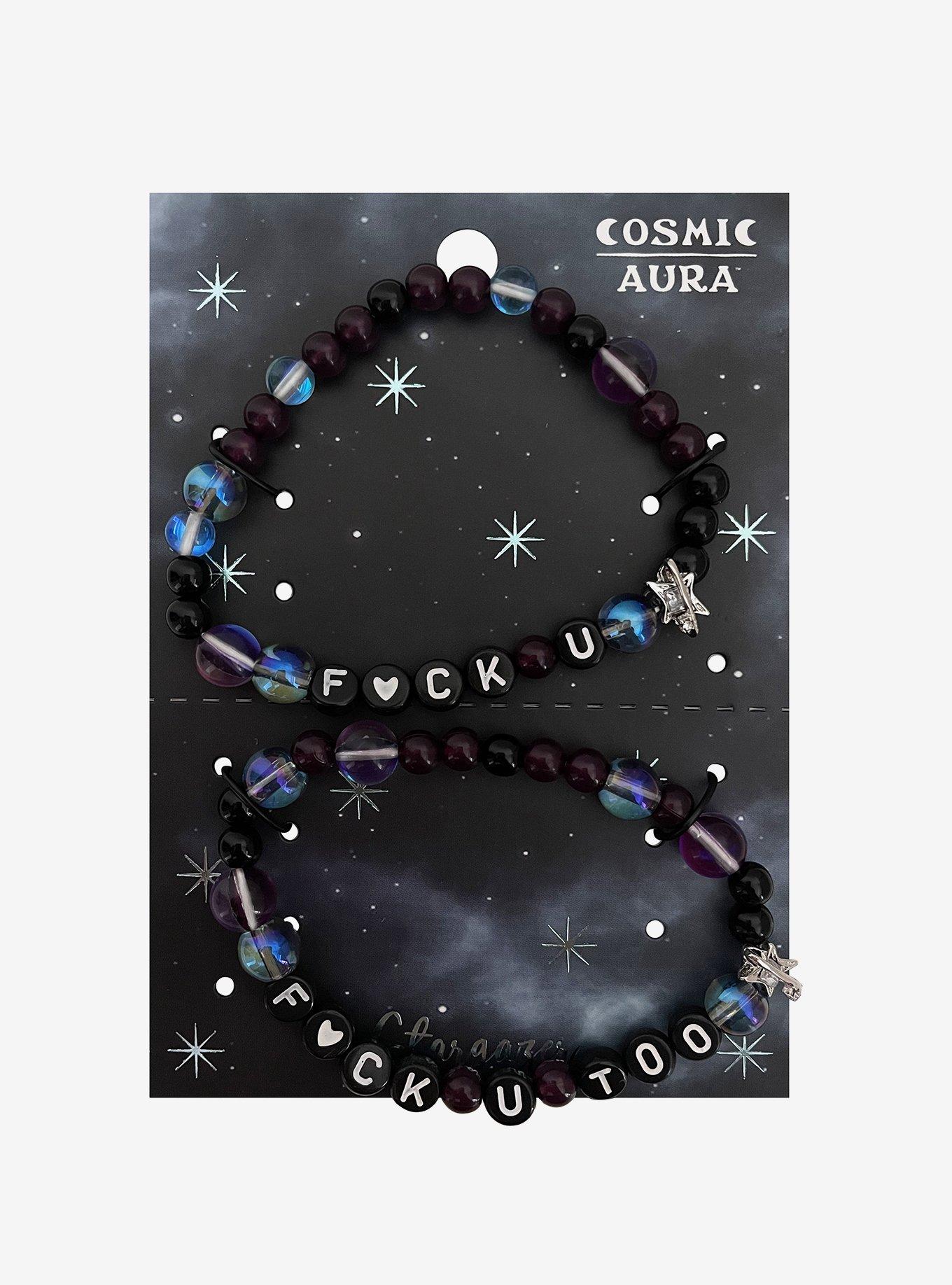 Cosmic Aura Swear Words Best Friend Beaded Bracelet Set, , hi-res
