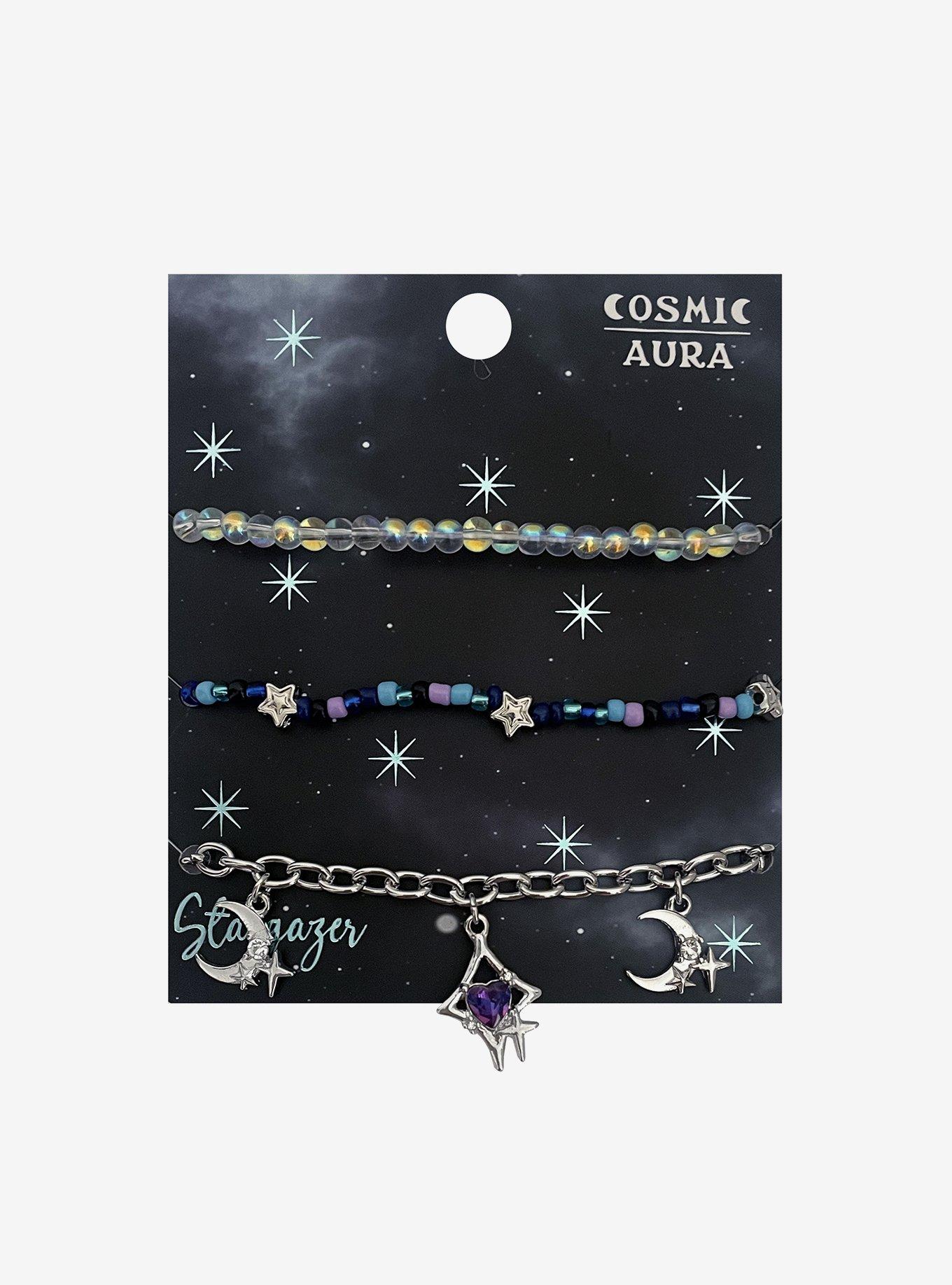 Cosmic Aura Stargazer Bead & Chain Bracelet Set, , hi-res
