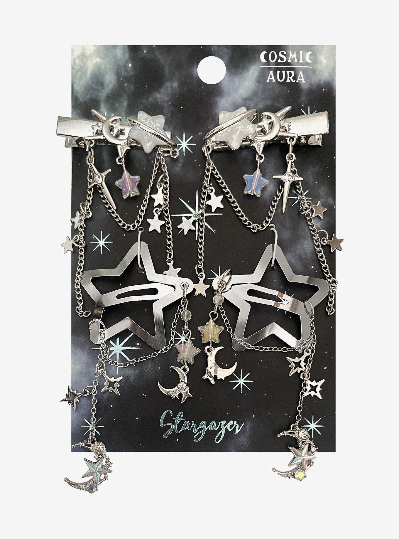 Cosmic Aura Star Celestial Hair Clip Set, , hi-res
