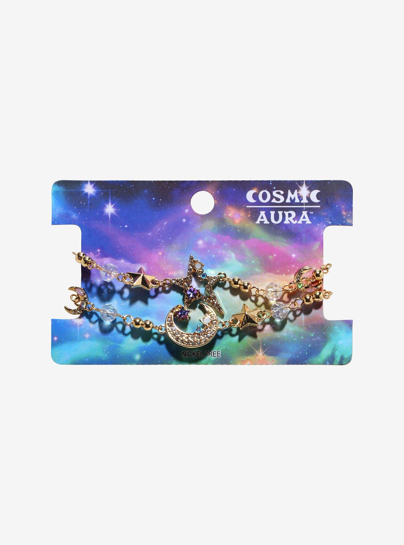 Cosmic Aura Celestial Jeweled Best Friend Bracelet Set, , hi-res