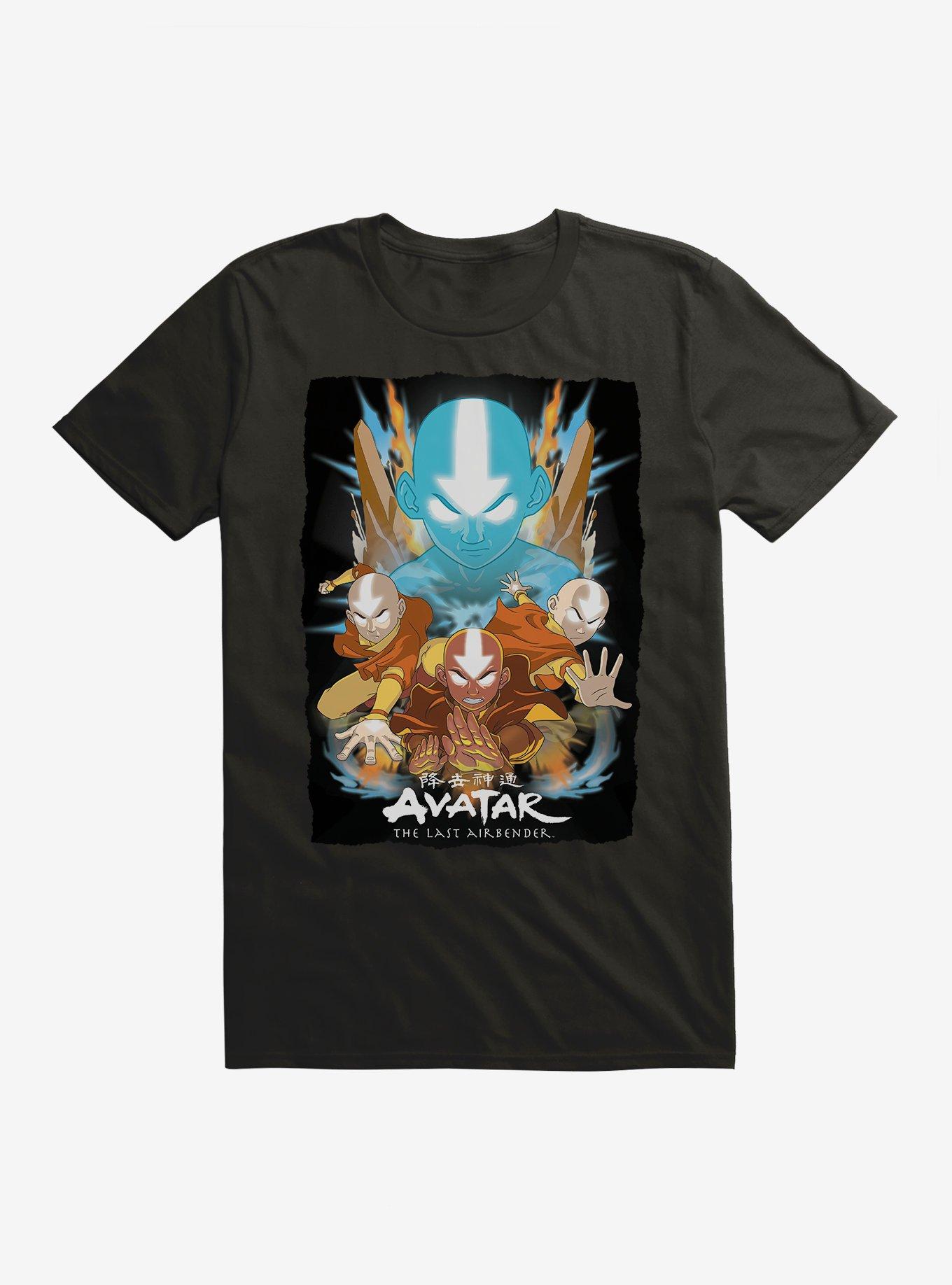 Avatar: The Last Airbender Aang Master Of All Elements T-Shirt, BLACK, hi-res