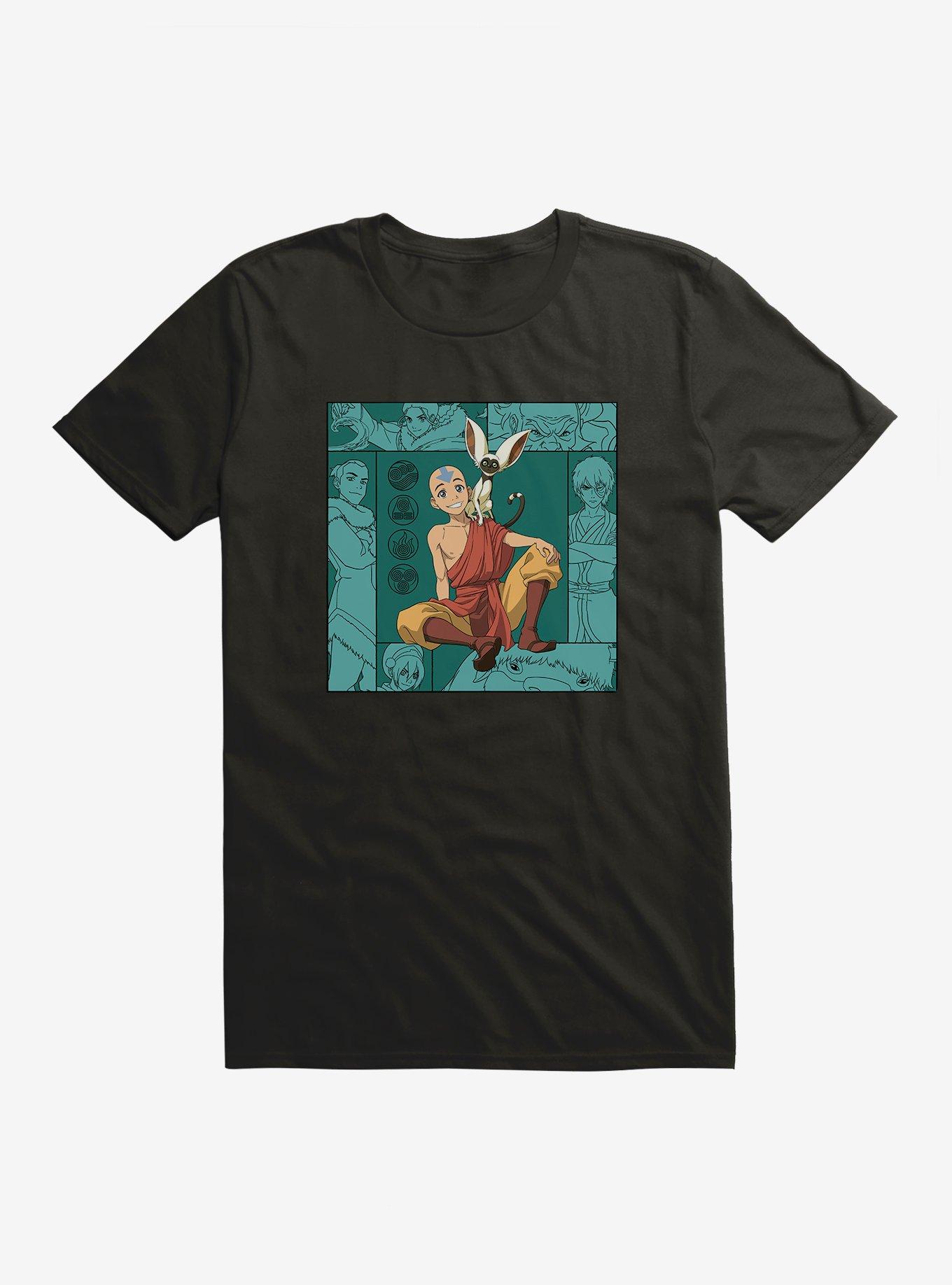 Avatar: The Last Airbender Aang And Momo T-Shirt, BLACK, hi-res