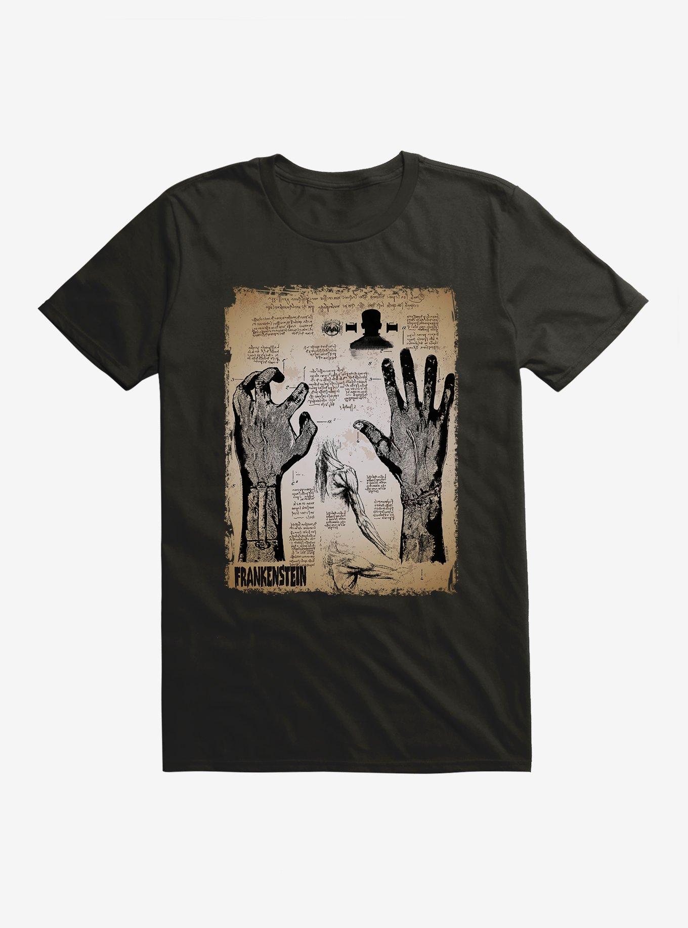 Universal Monsters Frankenstein Creation Diagram T-Shirt, , hi-res