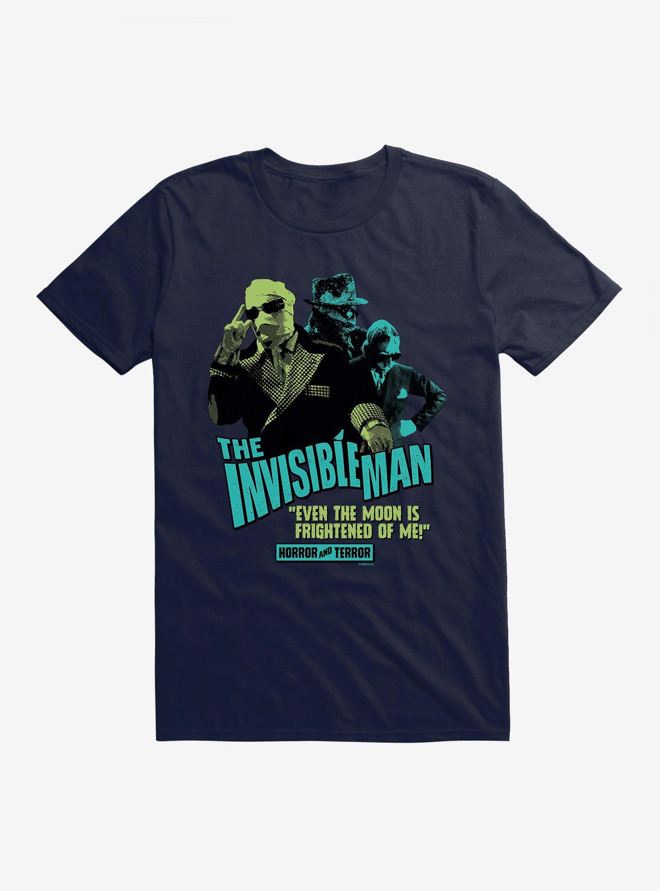 Universal Monsters The Invisible Man Neon Pop Art Movie Quote T-Shirt, , hi-res