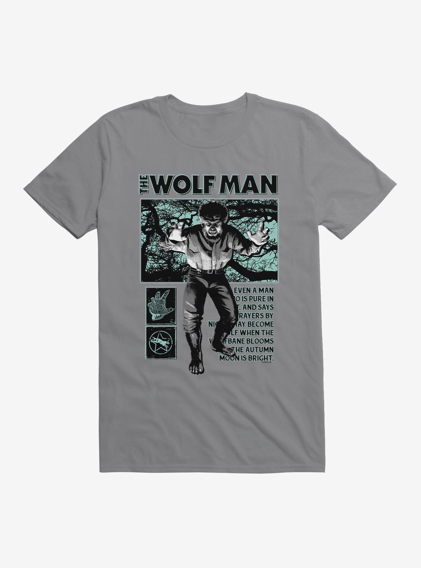 Universal Monsters The Wolf Man From Man To Beast T-Shirt, STORM GREY, hi-res