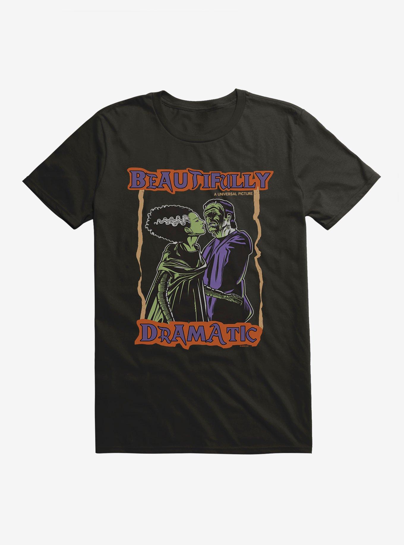 Universal Monsters Bride Of Frankenstein Beautifully Dramatic T-Shirt, BLACK, hi-res