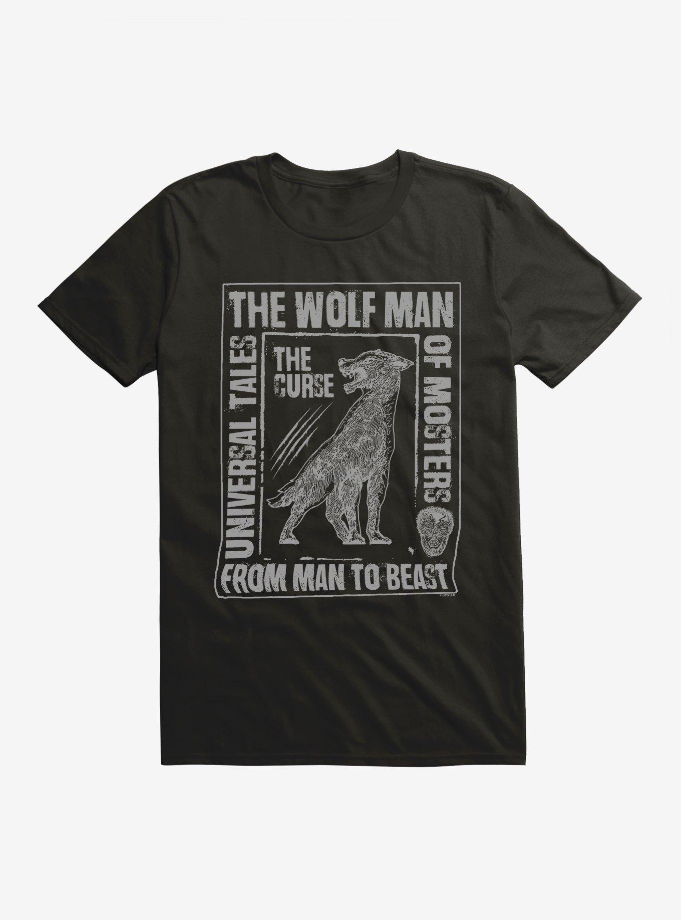 Universal Monsters The Wolf Man Tales Of The Beast T-Shirt - BLACK ...