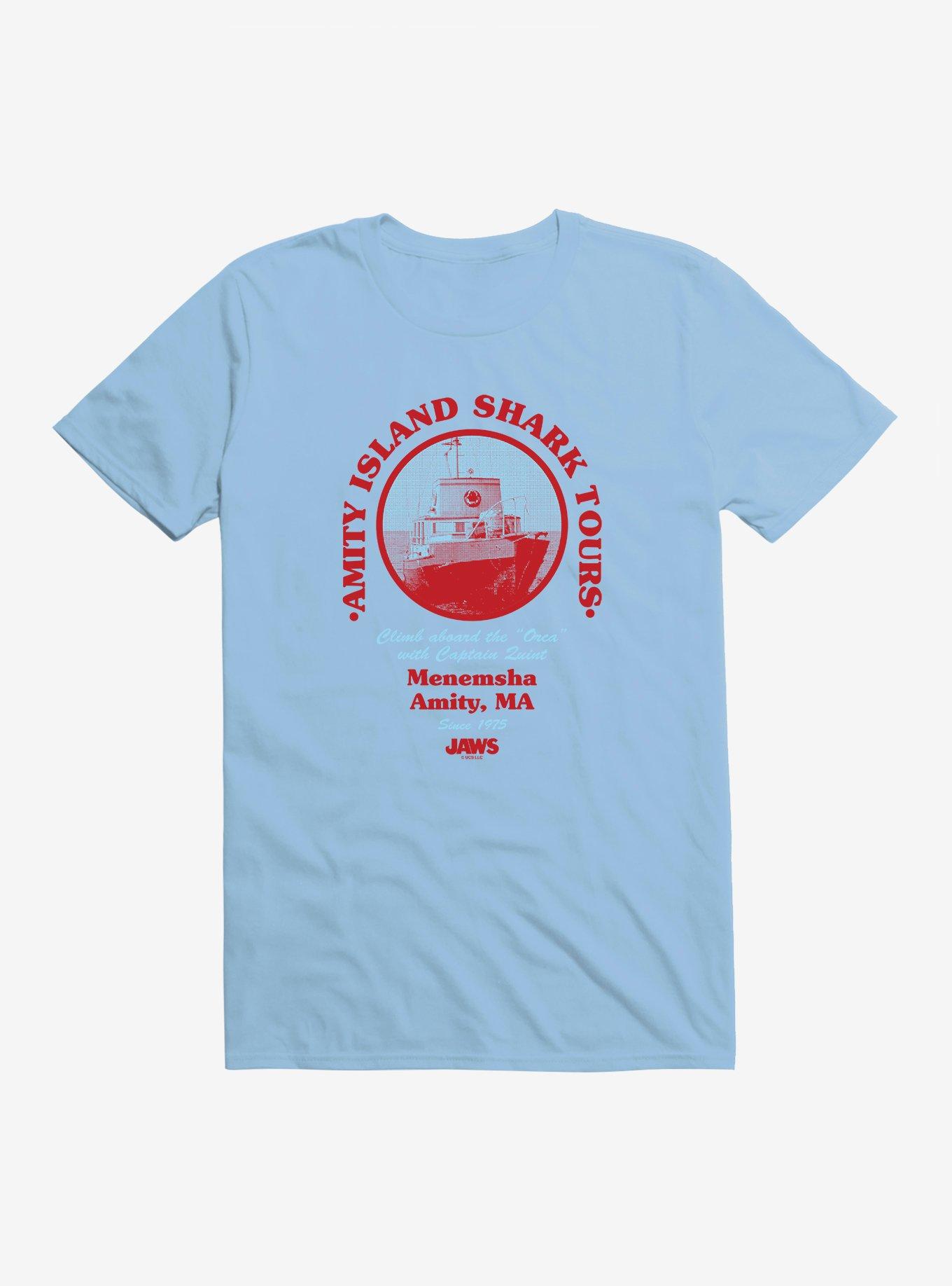 Jaws Amity Island Shark Tours T-Shirt, LIGHT BLUE, hi-res