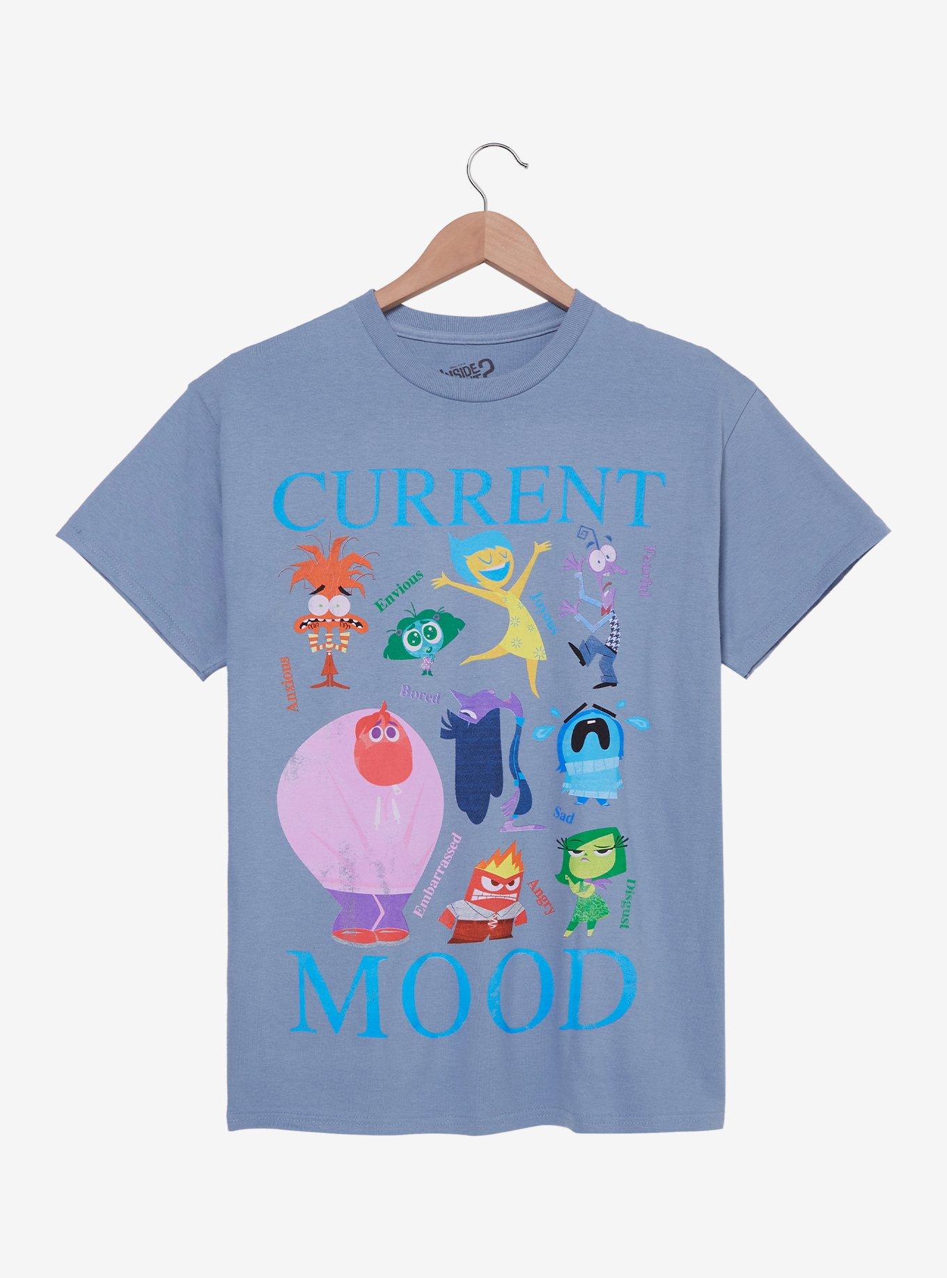 Disney Pixar Inside Out 2 Emotions Current Mood T-Shirt &mdash; BoxLunch Exclusive, LIGHT BLUE, hi-res