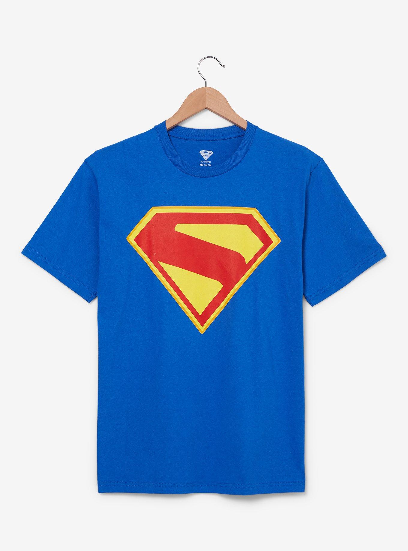 DC Comics Superman Logo T-Shirt - BoxLunch Exclusive, ROYAL, hi-res