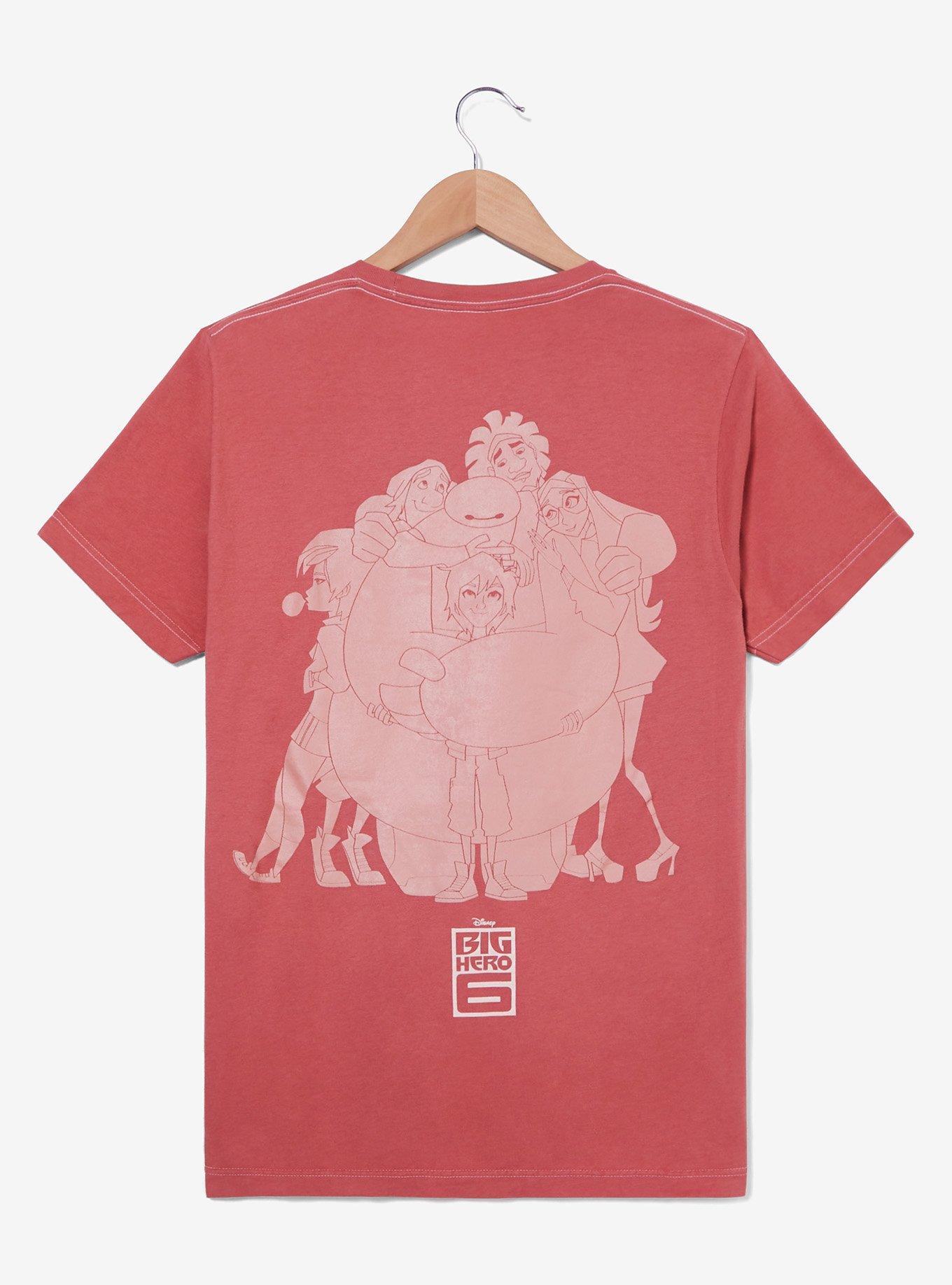 Disney Big Hero 6 Group Huddle T-Shirt — BoxLunch Exclusive, DARK RED, hi-res