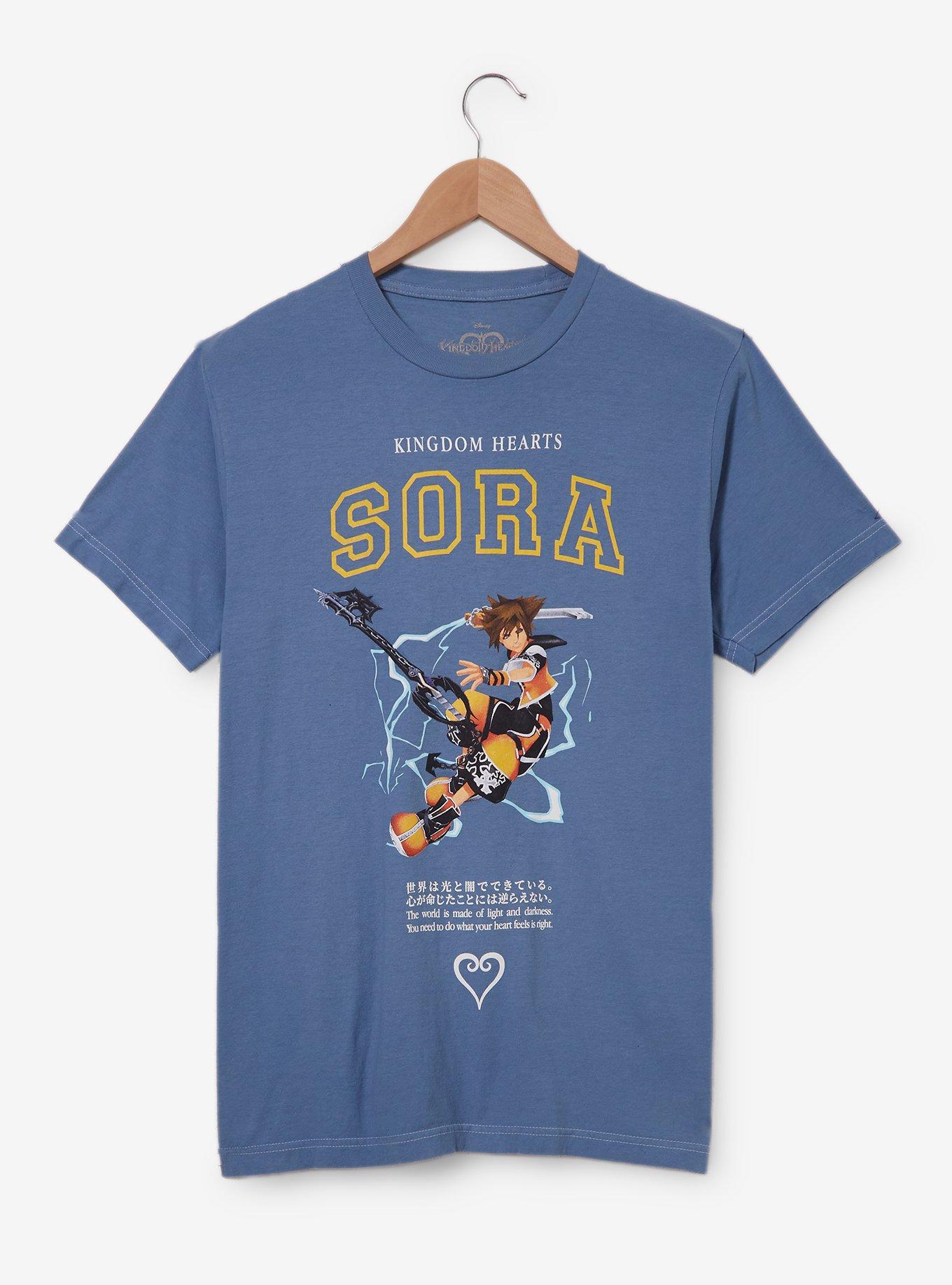 Disney Kingdom Hearts Sora Portrait T-Shirt - BoxLunch Exclusive, BLUE, hi-res