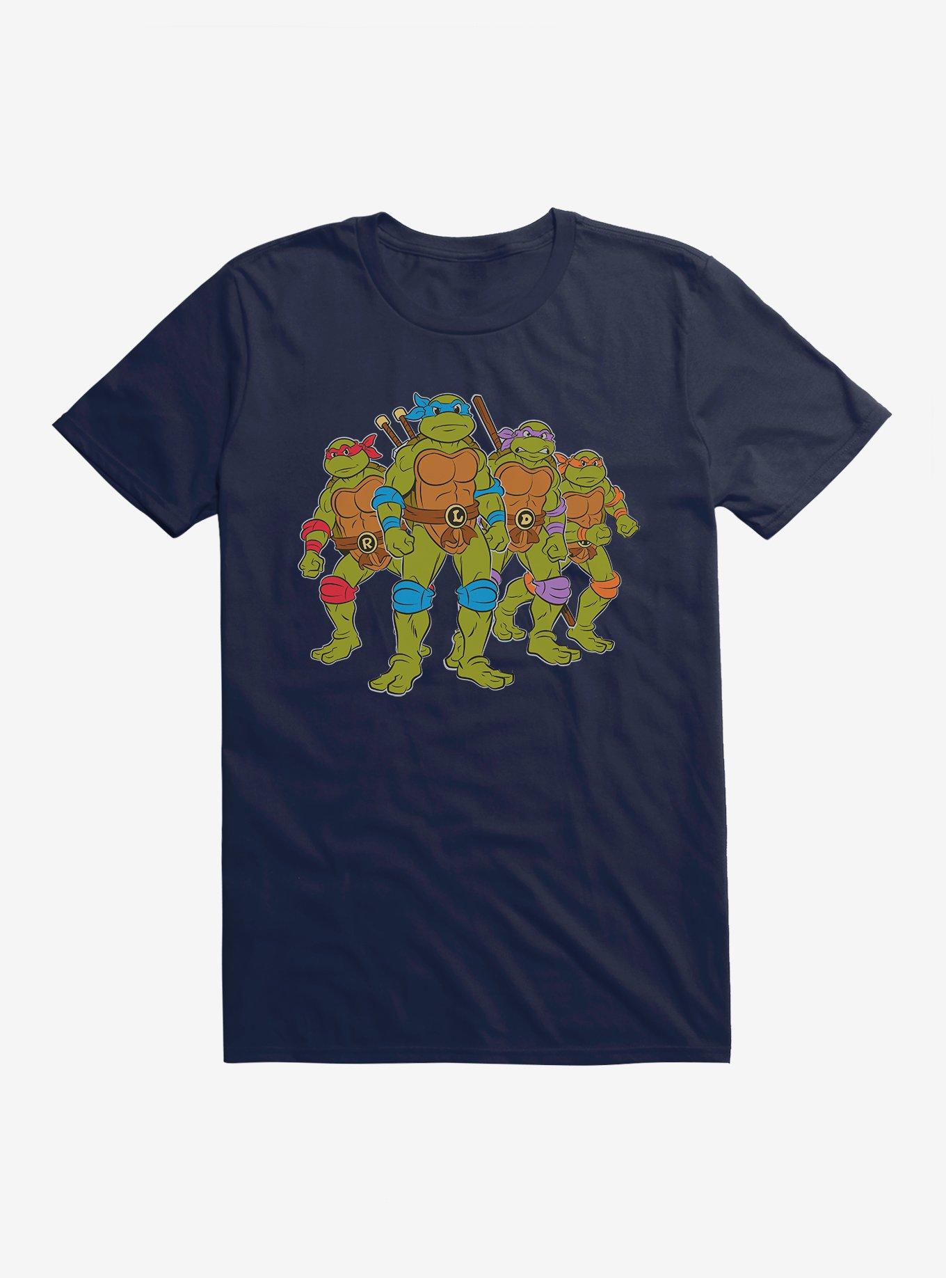 Teenage Mutant Ninja Turtles Serious Group Pose Grey T-Shirt, MIDNIGHT NAVY, hi-res