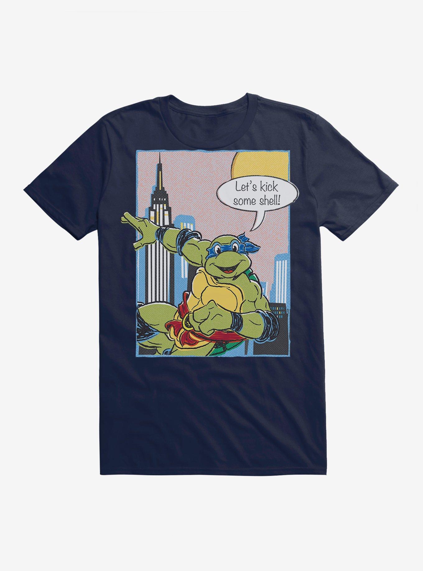 Teenage Mutant Ninja Turtles Comic Box Leonardo Kick Some Shell T-Shirt