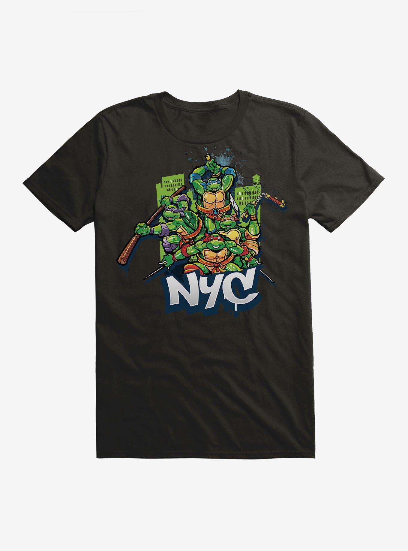 Teenage Mutant Ninja Turtles NYC Group Battle Pose T-Shirt, BLACK, hi-res