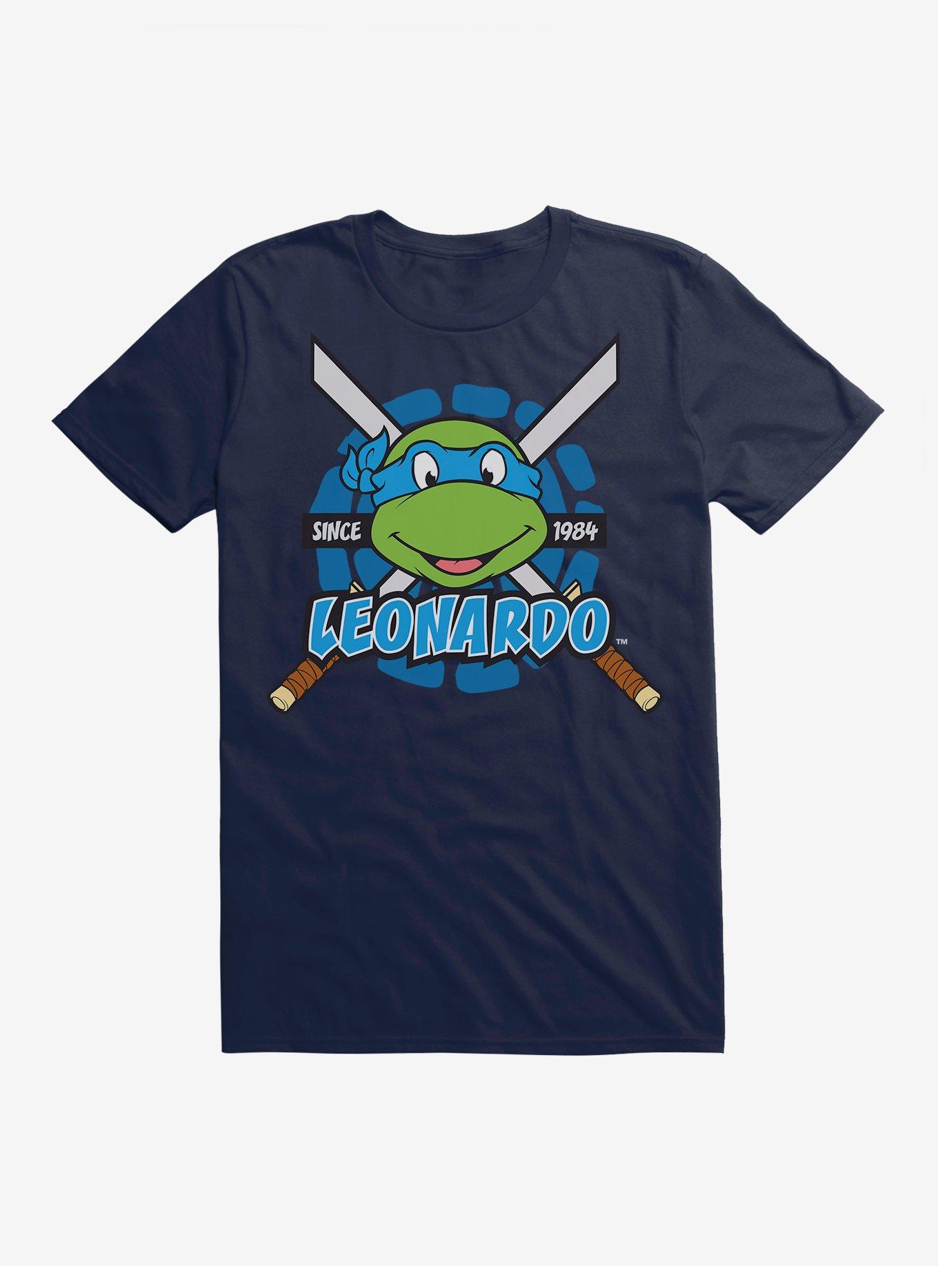 Teenage Mutant Ninja Turtles Leonardo Face Shell 1984 T-Shirt, MIDNIGHT NAVY, hi-res