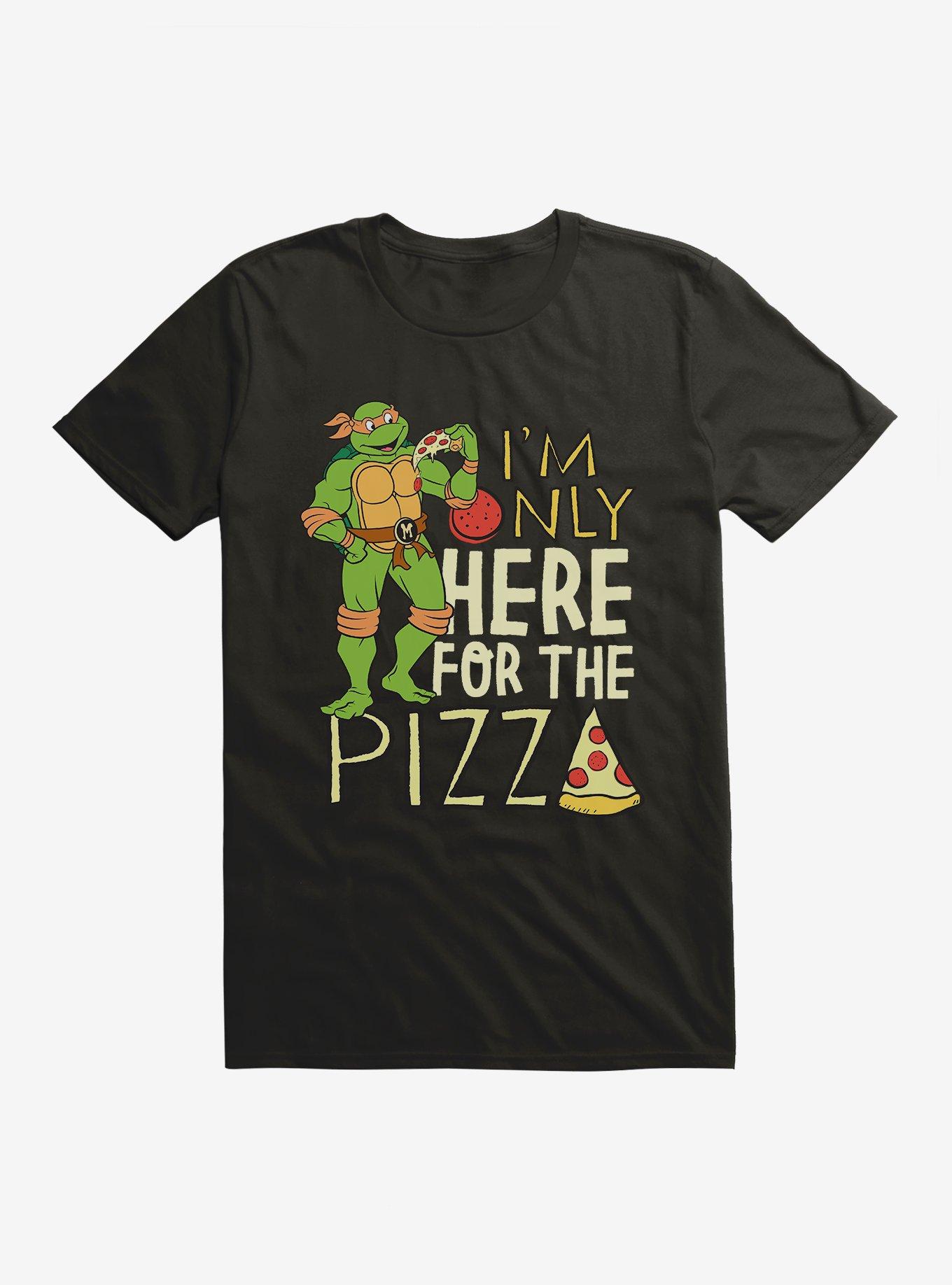 Teenage Mutant Ninja Turtles Michelangelo Only Here For Pizza T-Shirt, , hi-res