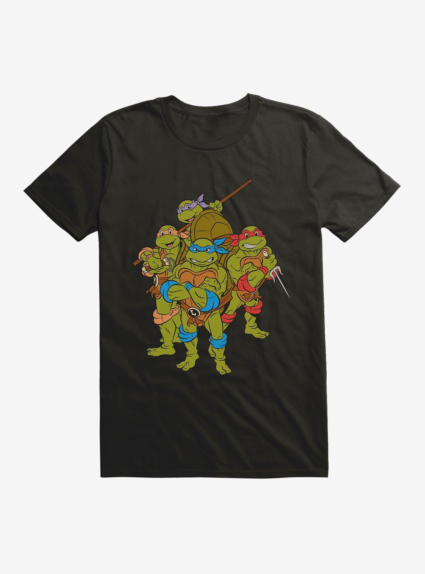 Teenage Mutant Ninja Turtles Group Pose T-Shirt, BLACK, hi-res