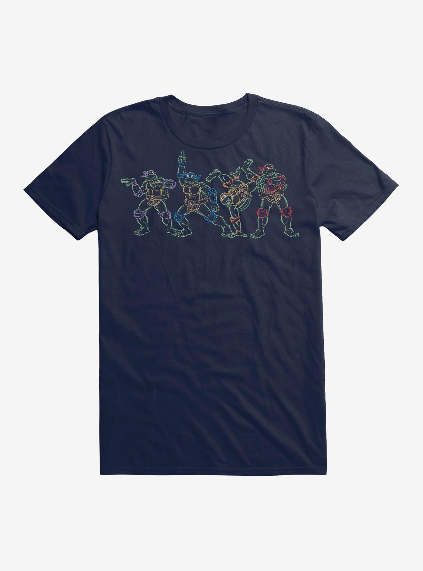 Teenage Mutant Ninja Turtles Neon Chalk Joking Around T-Shirt, MIDNIGHT NAVY, hi-res