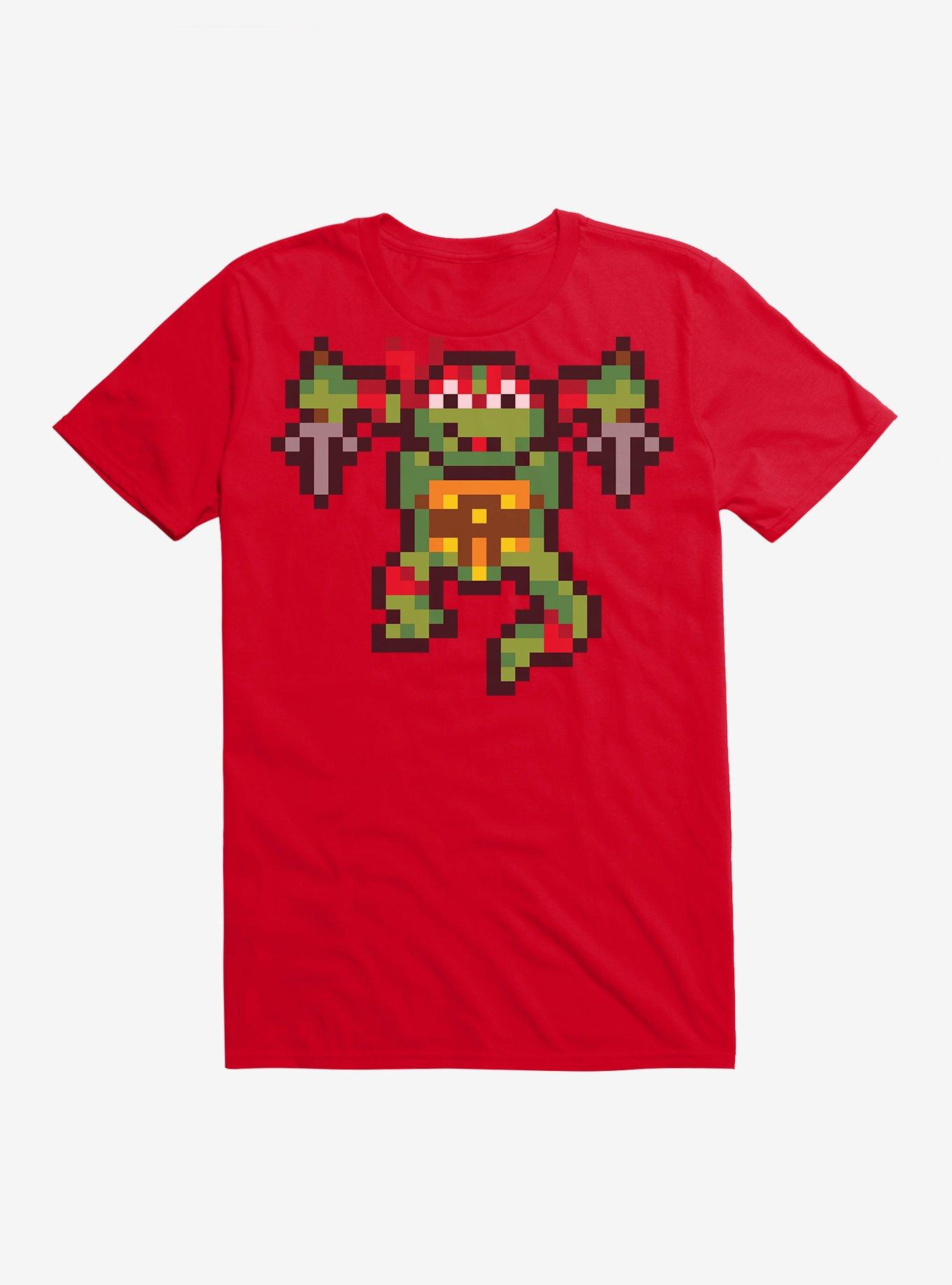 Teenage Mutant Ninja Turtles Pixelated Raphael T-Shirt, RED, hi-res