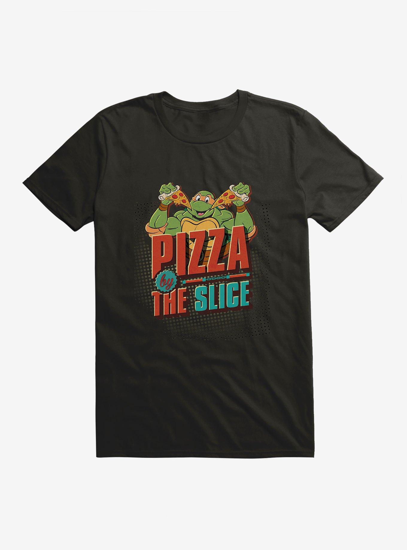 Teenage Mutant Ninja Turtles Michelangelo Pizza By The Slice T-Shirt, BLACK, hi-res