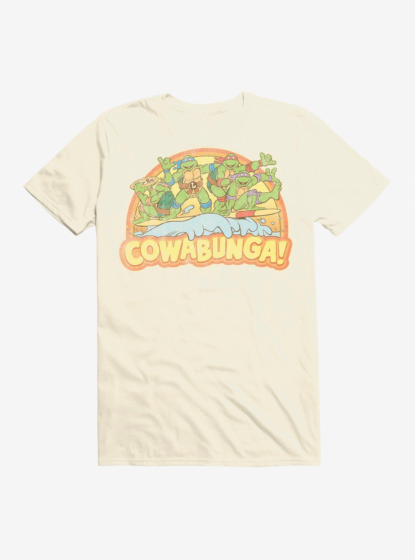 Teenage Mutant Ninja Turtles Cowabunga Group Surf T-Shirt, NATURAL, hi-res