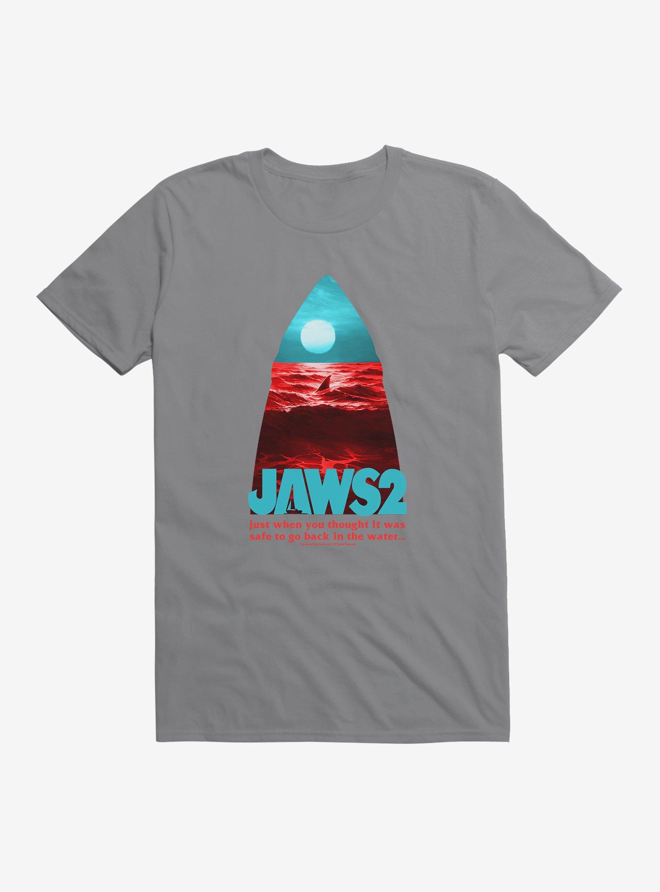 Jaws 2 Silhouette Image T-Shirt, STORM GREY, hi-res
