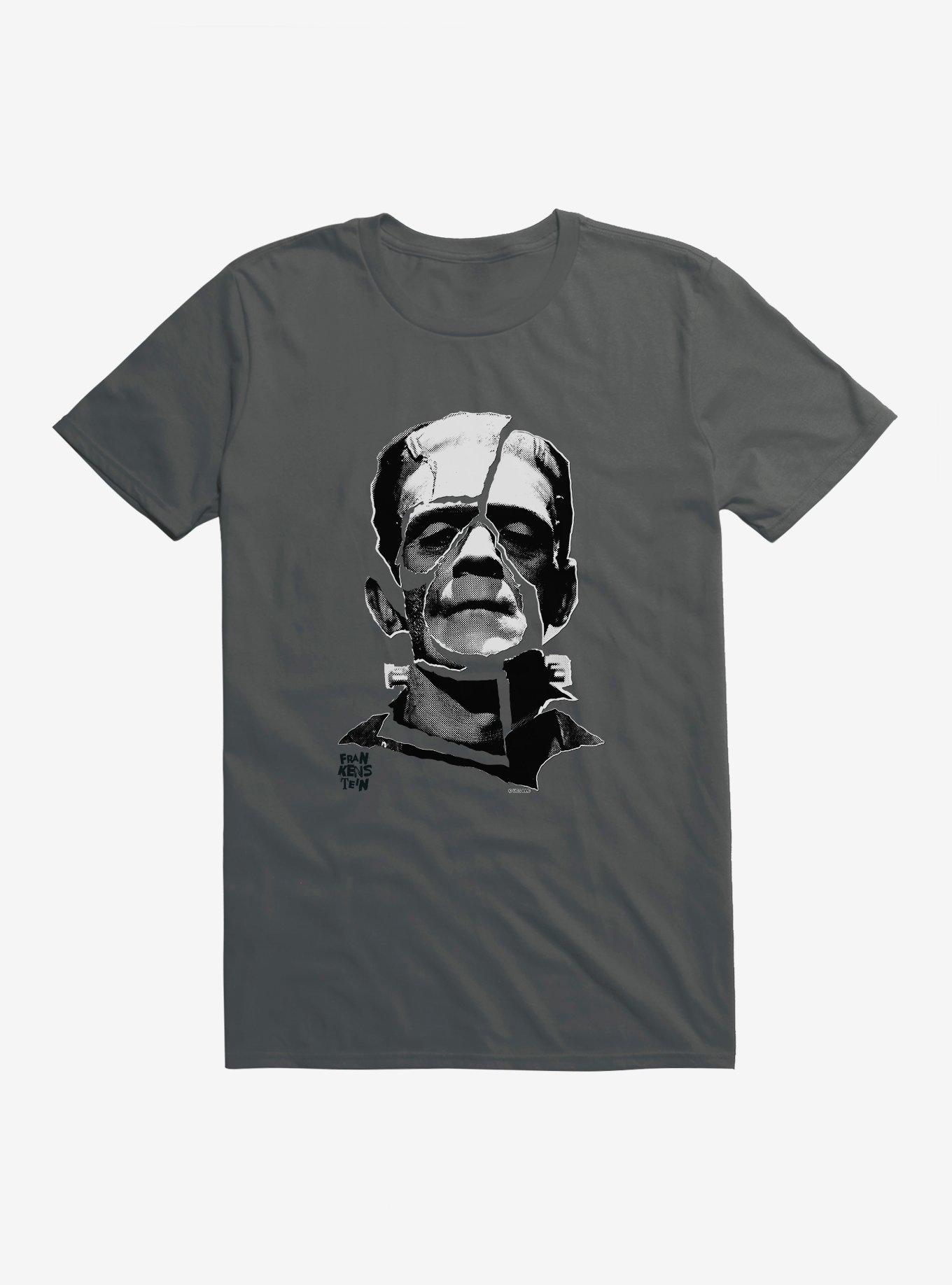 Universal Monsters Frankenstein Face Tear T-Shirt, CHARCOAL, hi-res