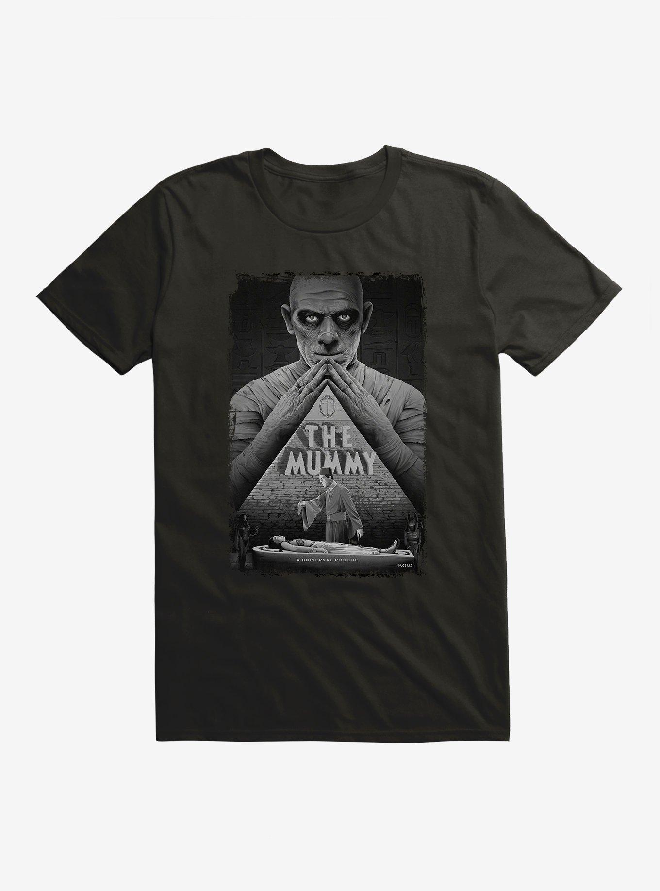 The Mummy Black & White Poster T-Shirt, BLACK, hi-res