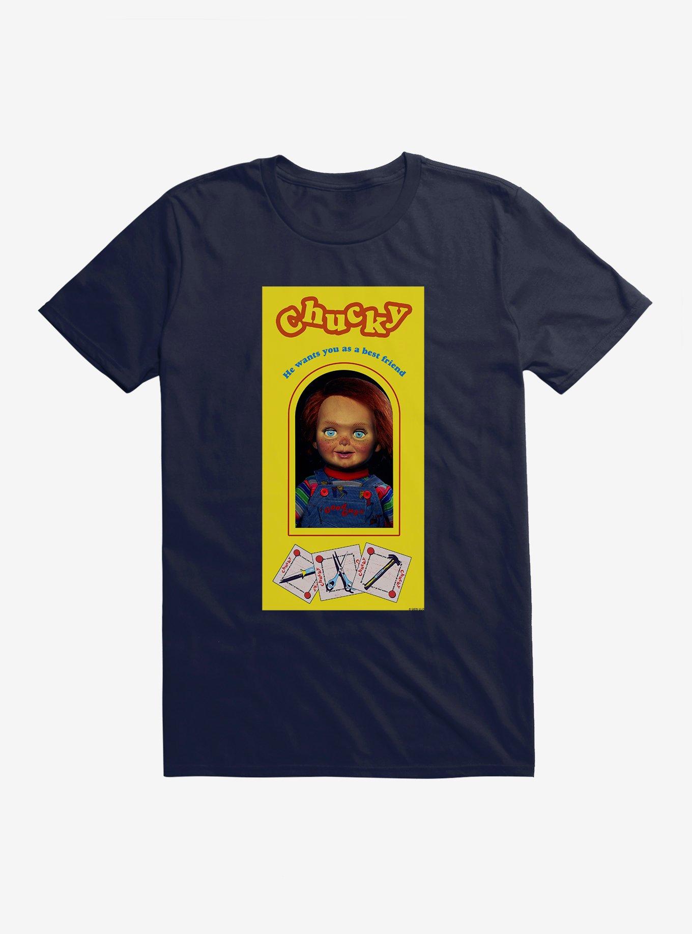Chucky Classic Doll Box T-Shirt, NAVY, hi-res
