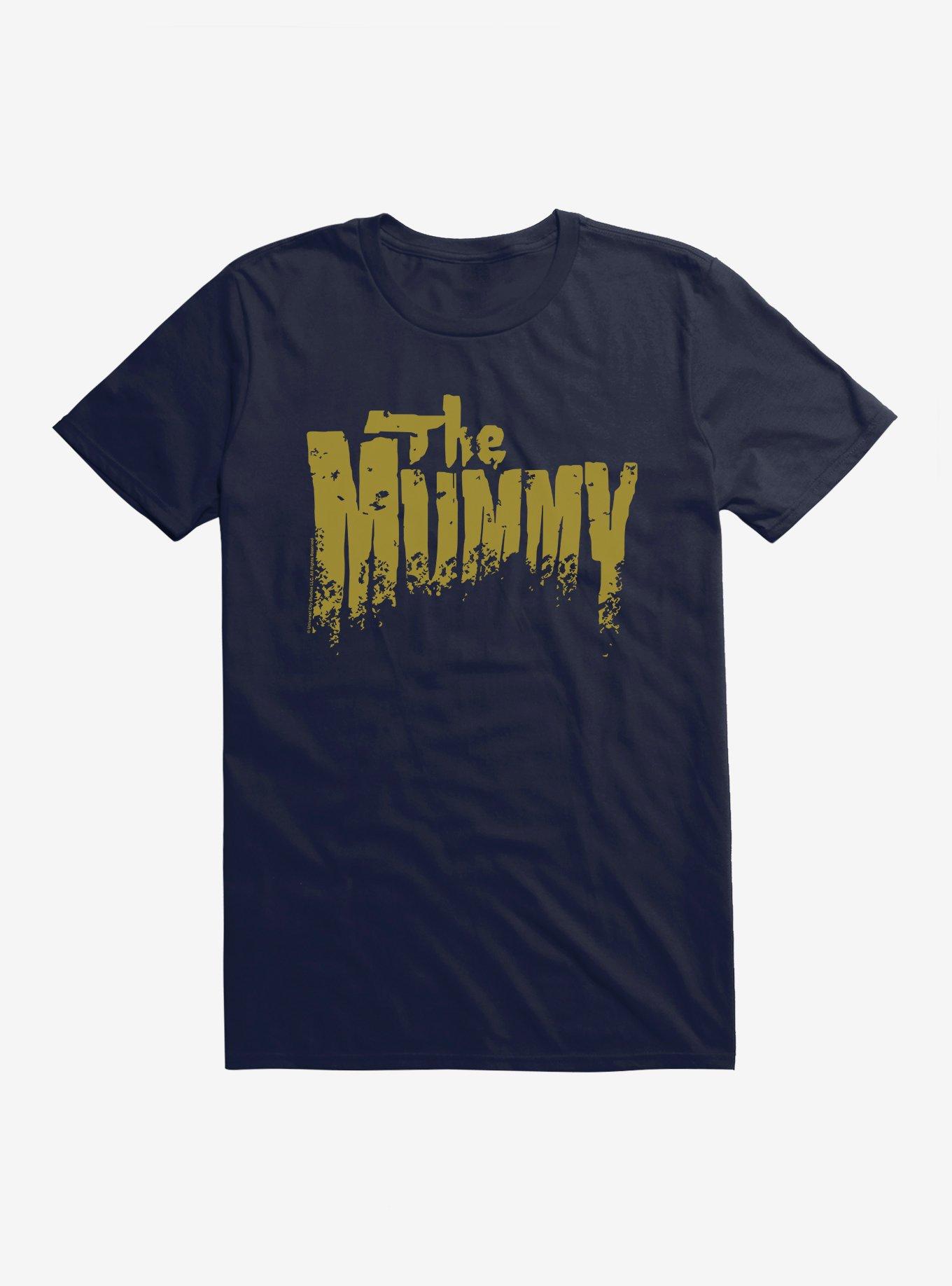 Universal Monsters The Mummy Worn Title T-Shirt, NAVY, hi-res