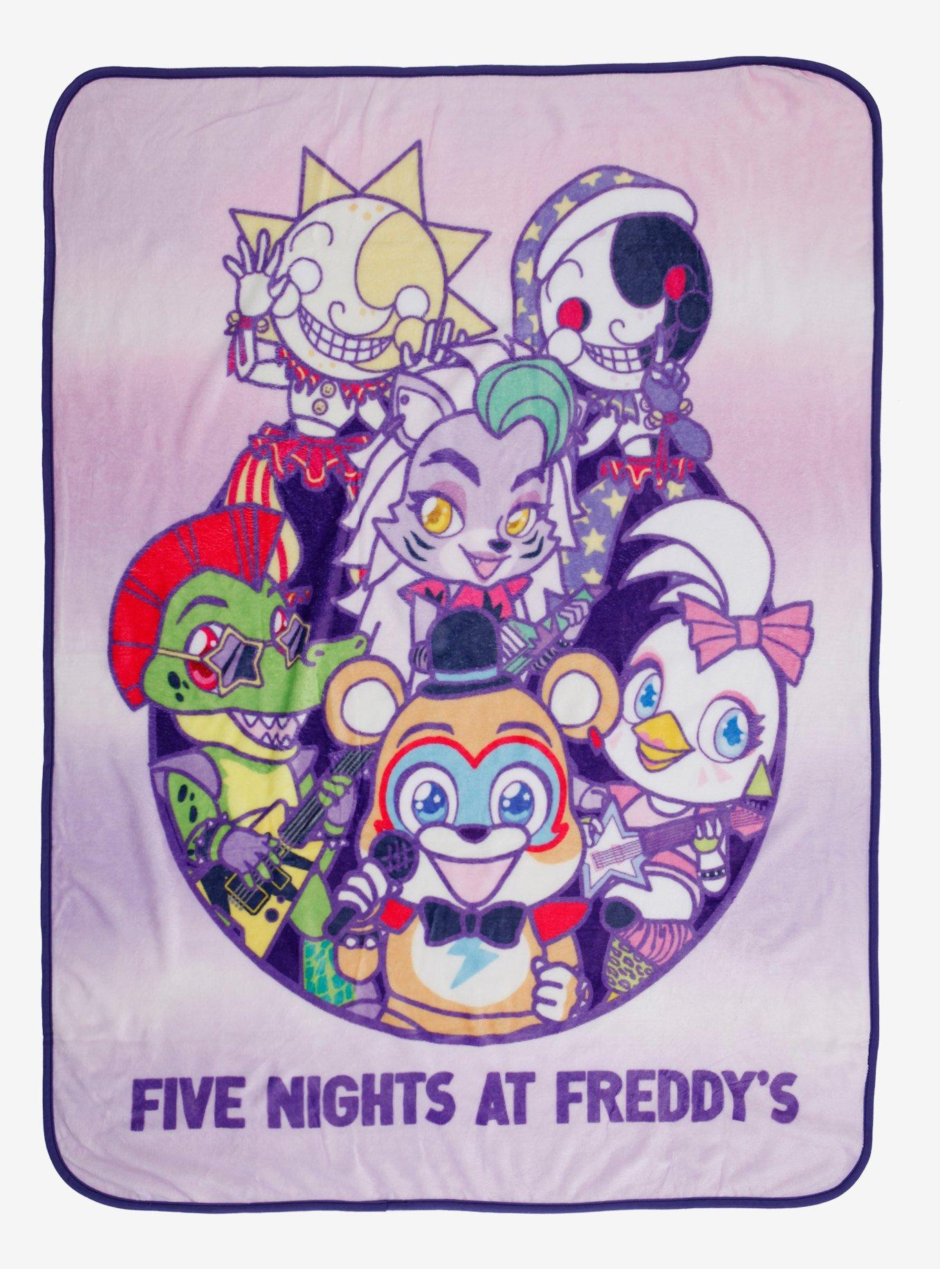 Five Nights At Freddy's: Security Breach Chibi Characters Throw Blanket, , hi-res