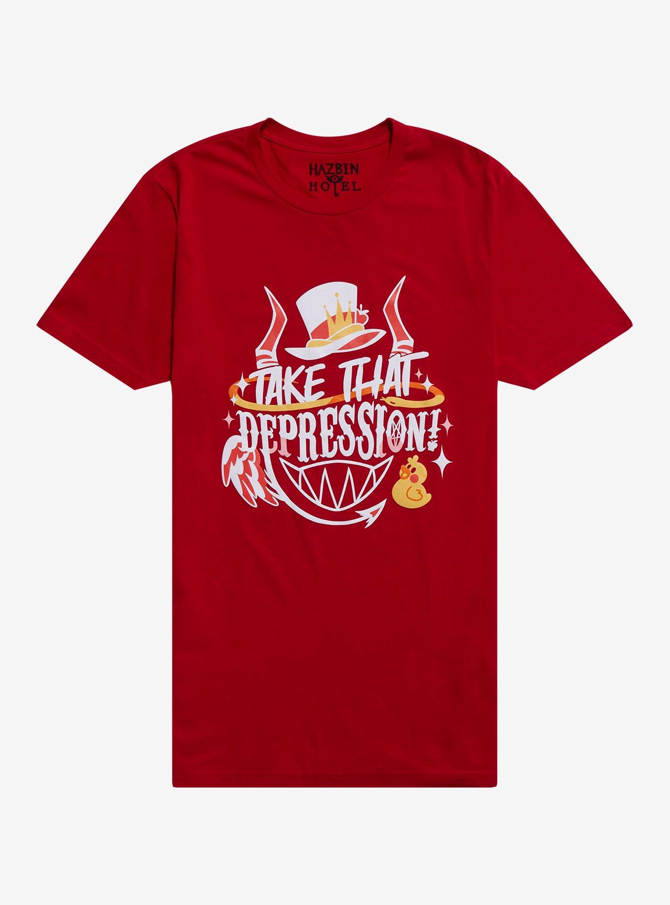 Hazbin Hotel Take That Depression Quote T-Shirt, MULTI, hi-res