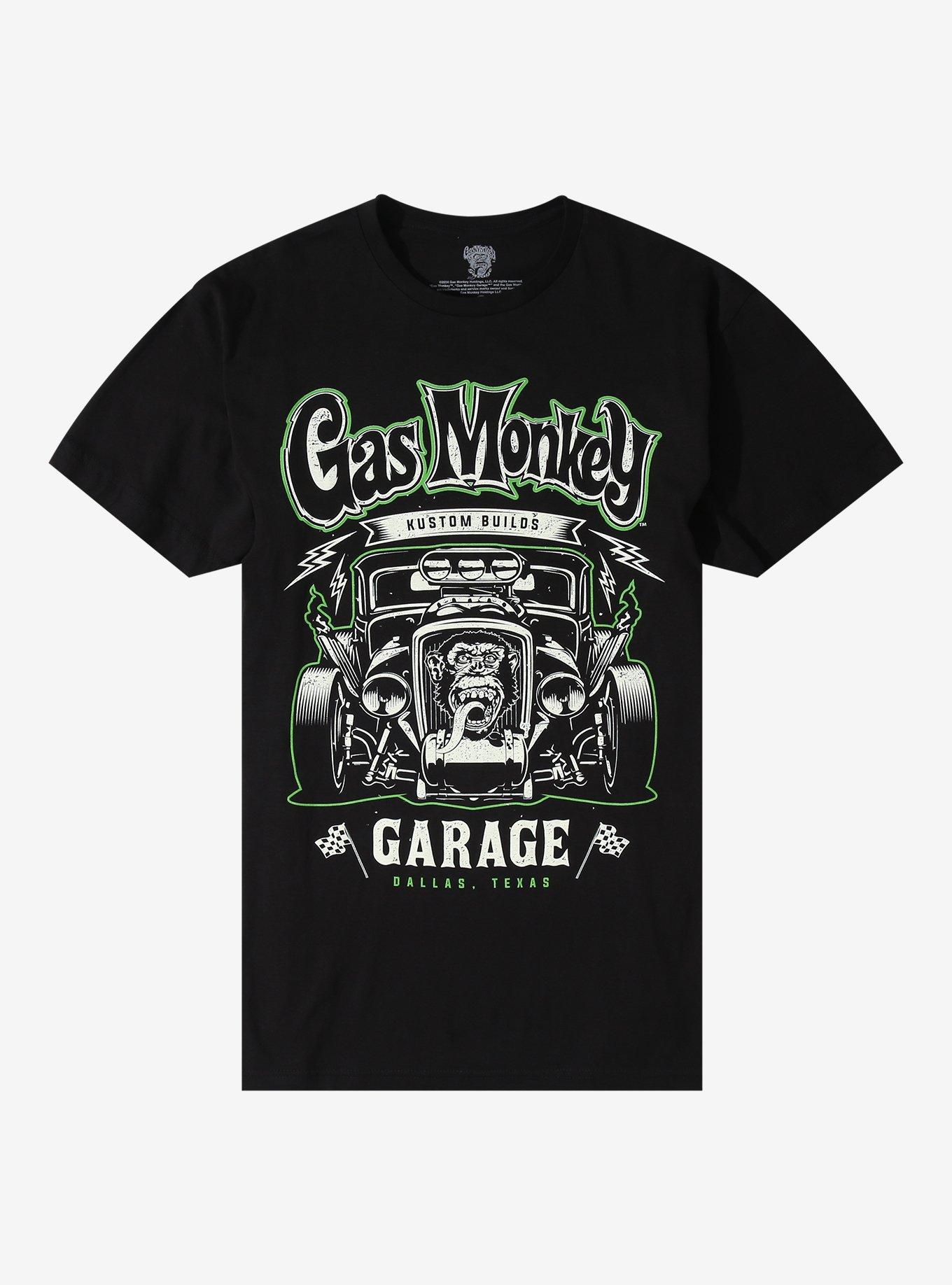 Gas Monkey Garage Hot Rod T-Shirt, BLACK, hi-res
