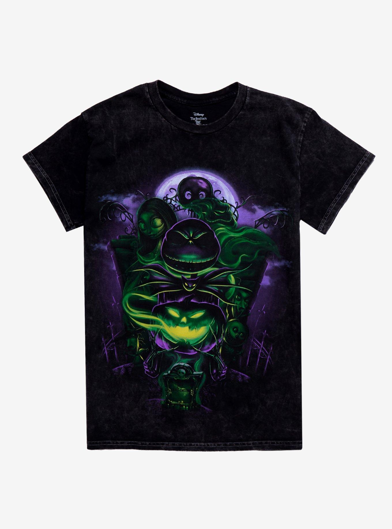 The Nightmare Before Christmas Group Mineral Wash T-Shirt, , hi-res