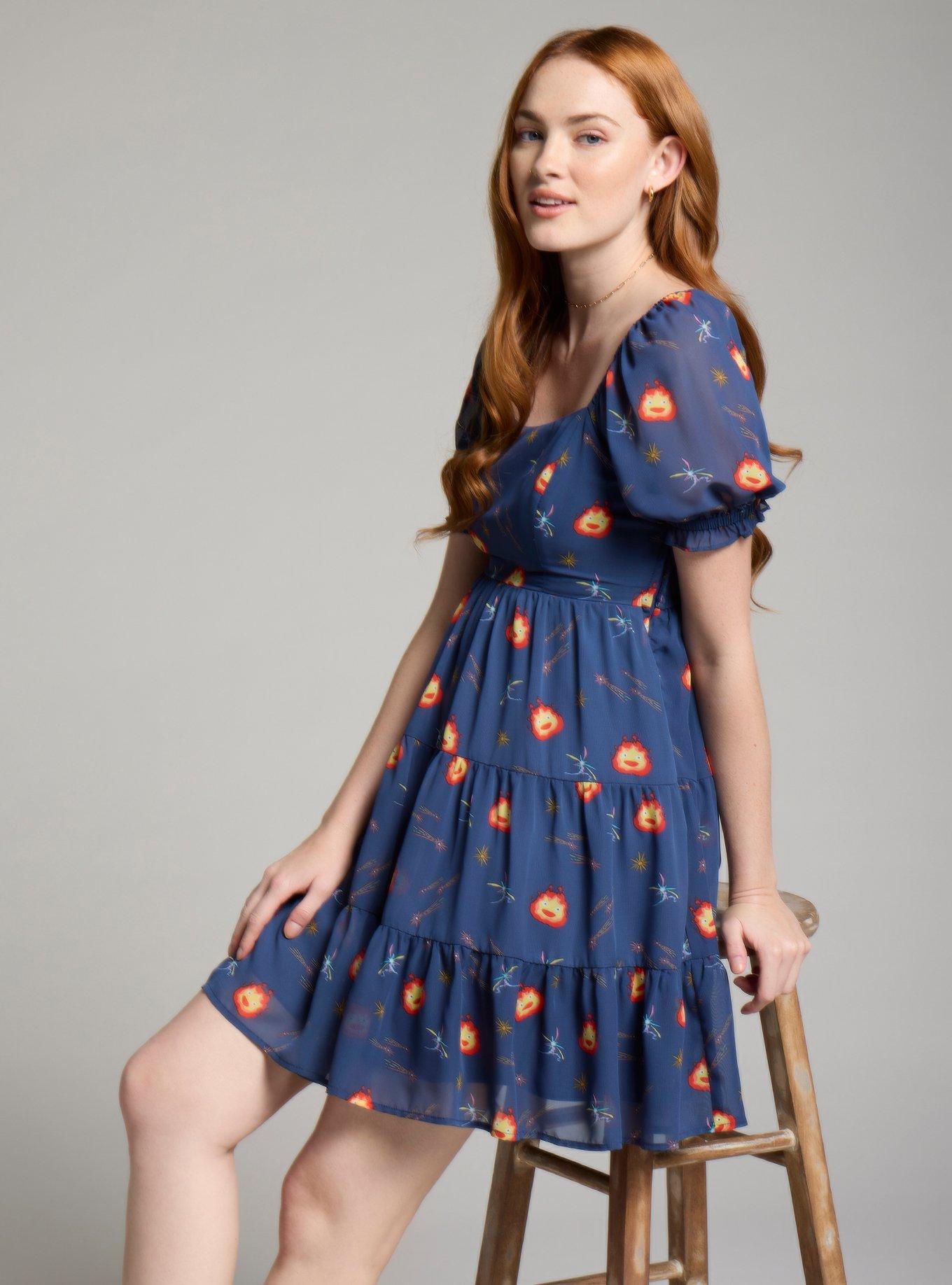 Her Universe Studio Ghibli® Howl's Moving Castle Calcifer Starry Dress — BoxLunch Exclusive, , hi-res