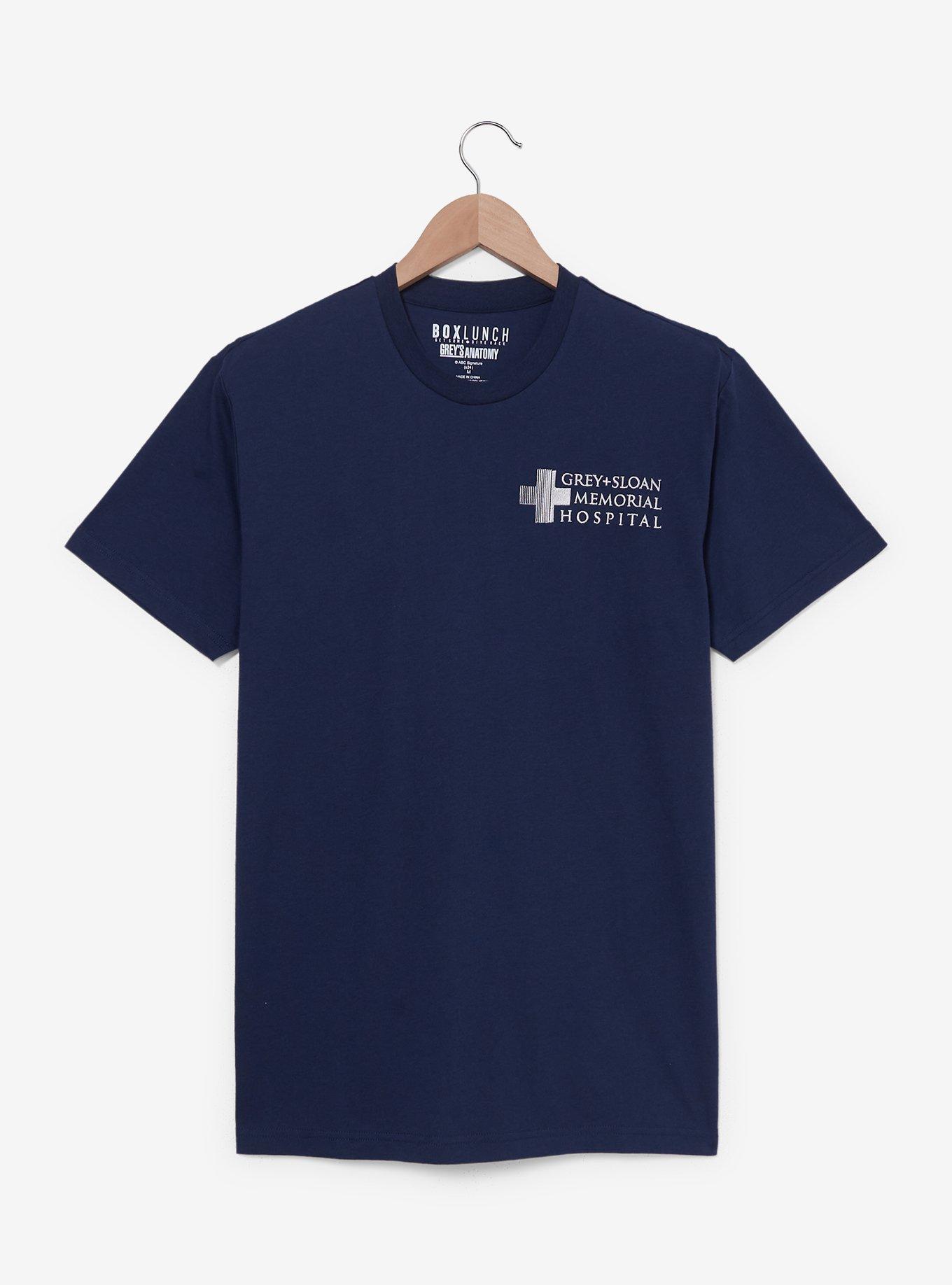 Grey's Anatomy Hospital Logo T-Shirt - BoxLunch Exclusive, DARK BLUE, hi-res