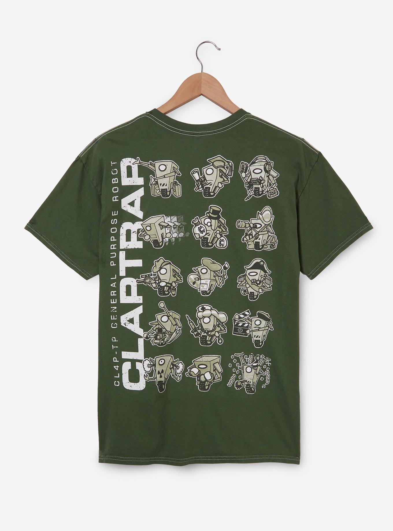 Borderlands Claptrap Graphic T-Shirt &mdash; BoxLunch Exclusive, SAGE, hi-res