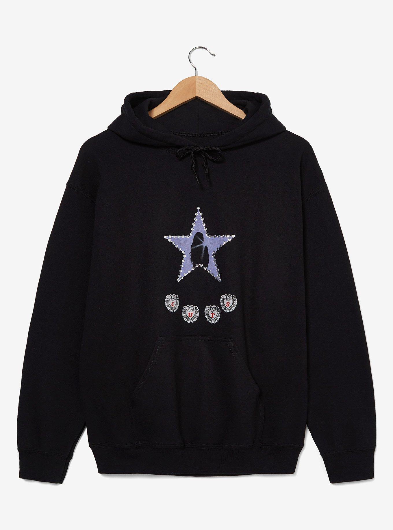 Olivia Rodrigo Guts Heart Hoodie — BoxLunch Exclusive, BLACK, hi-res